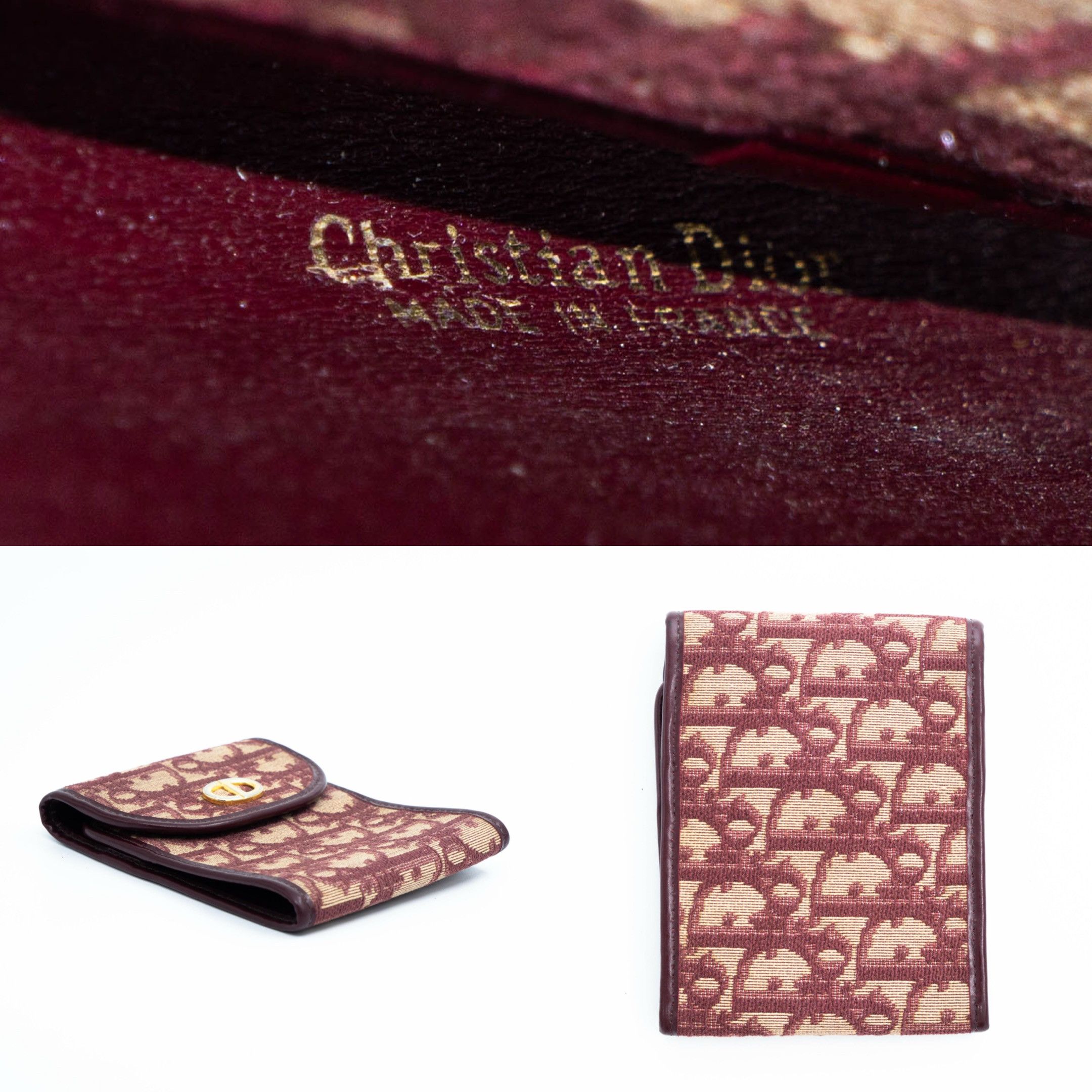 Dior × Vintage Christian DIOR Set 3 in 1 Monogram Clutch Bag Red Vintage Size ONE SIZE - 6 Thumbnail