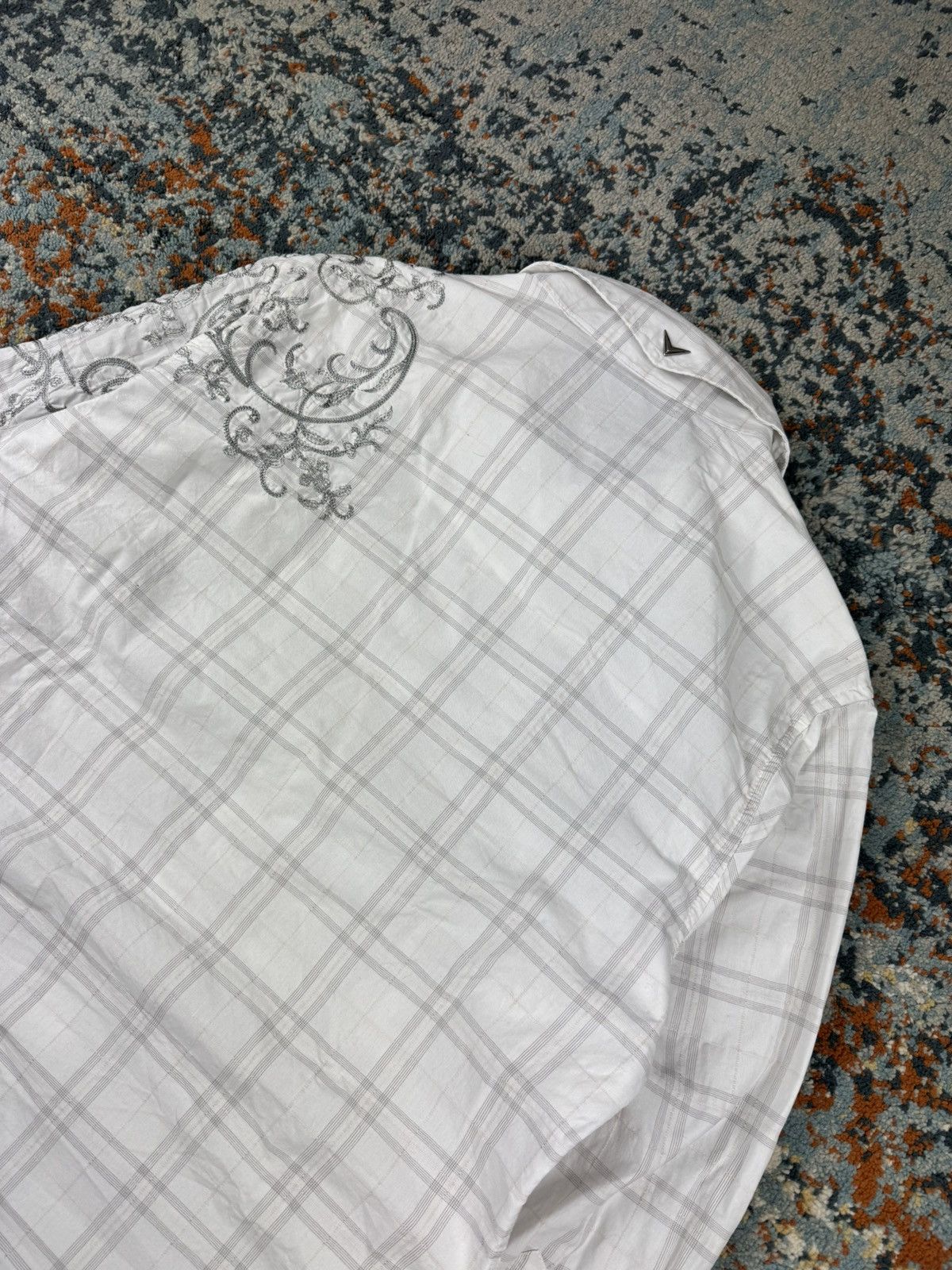 Fender Vintage Y2K Fender embroidered floral flower checked shirt Size US M / EU 48-50 / 2 - 6 Thumbnail