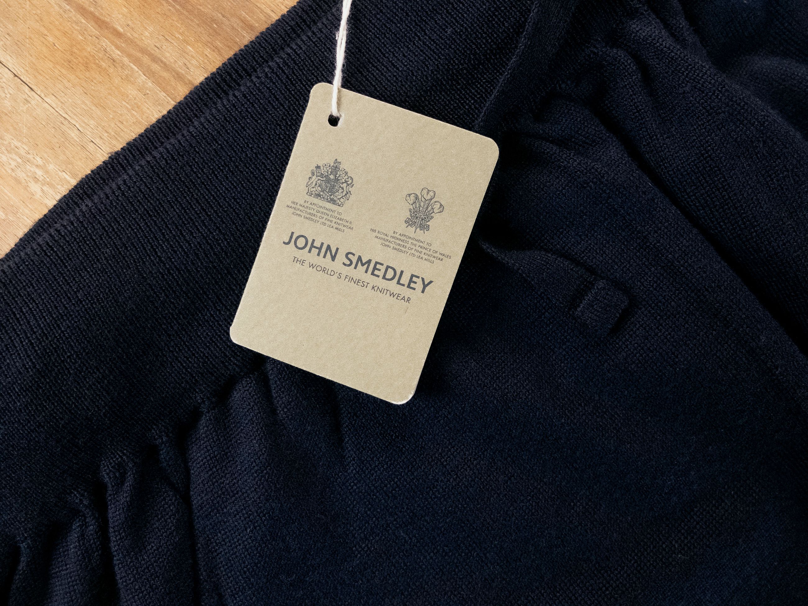 John Smedley JOHN SMEDLEY Henning navy blue knit wool sweatpants XL Size US 36 / EU 52 - 5 Thumbnail