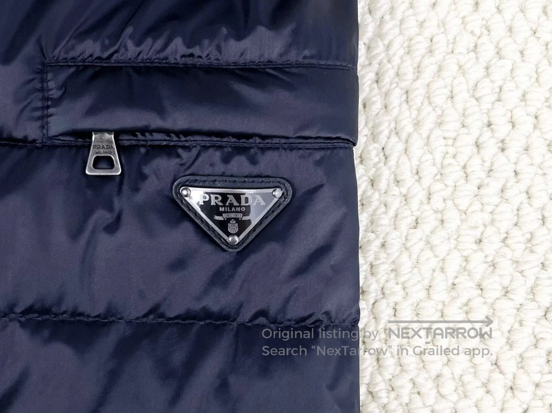 Prada prada black short puffer jacket with logo. Size US M / EU 48-50 / 2 - 6 Thumbnail