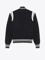 Saint Laurent Paris oc11z1225 Teddy Jacket in Wool in Black & White Size US S / EU 44-46 / 1 - 2 Thumbnail