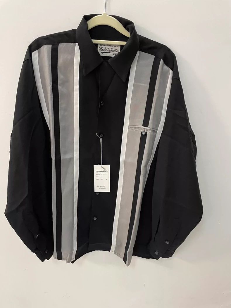 Wacko Maria Wacko Maria Striped color matching long-sleeved shirt 2503- Size US M / EU 48-50 / 2 - 1 Thumbnail