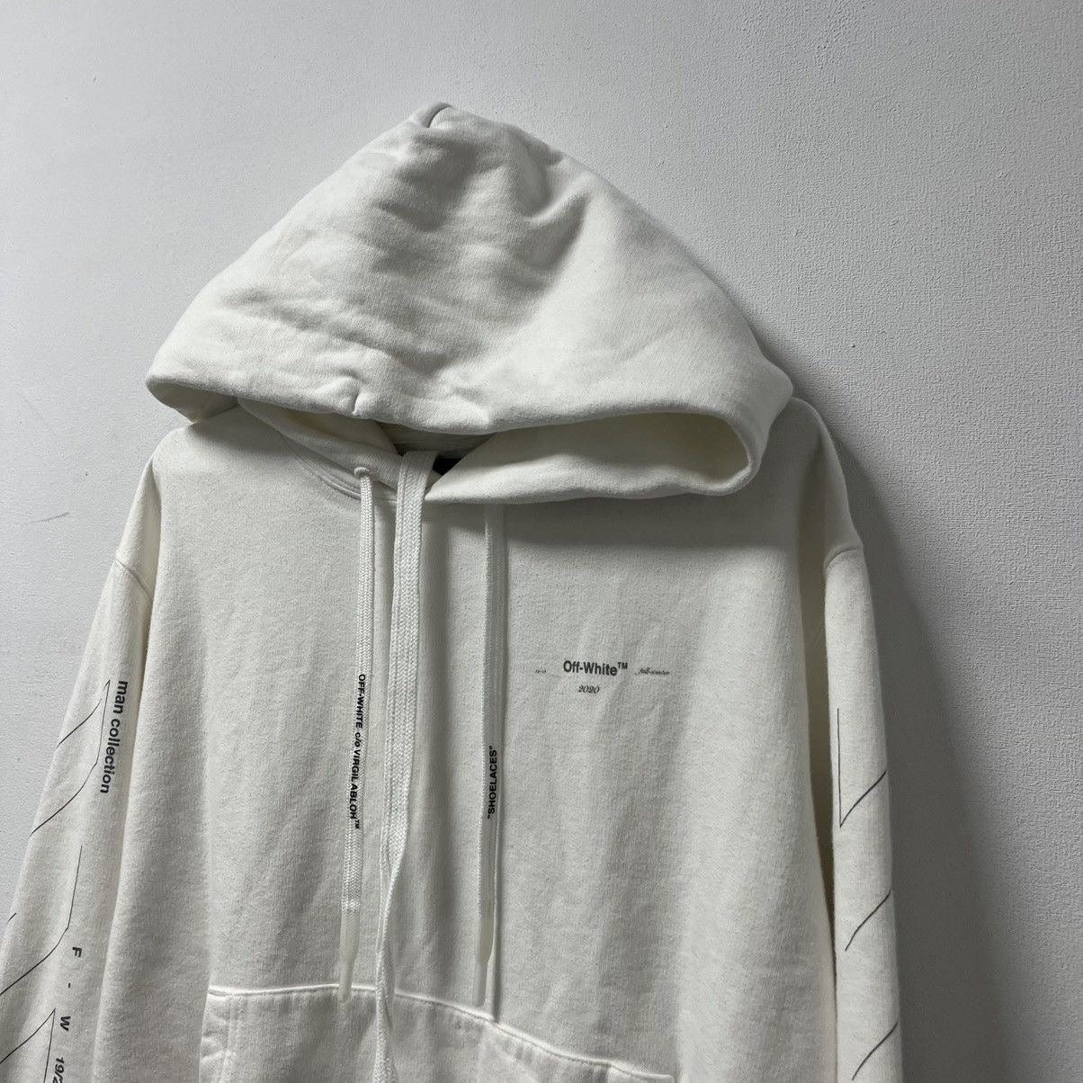 Off-White Off-White Luxury Hoodie Big Logo Rare White Size US L / EU 52-54 / 3 - 3 Thumbnail