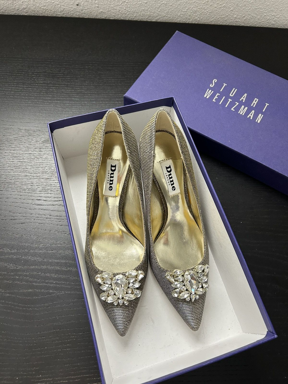 Dune London dune london gold heels Size US 6 / IT 36 - 1 Thumbnail