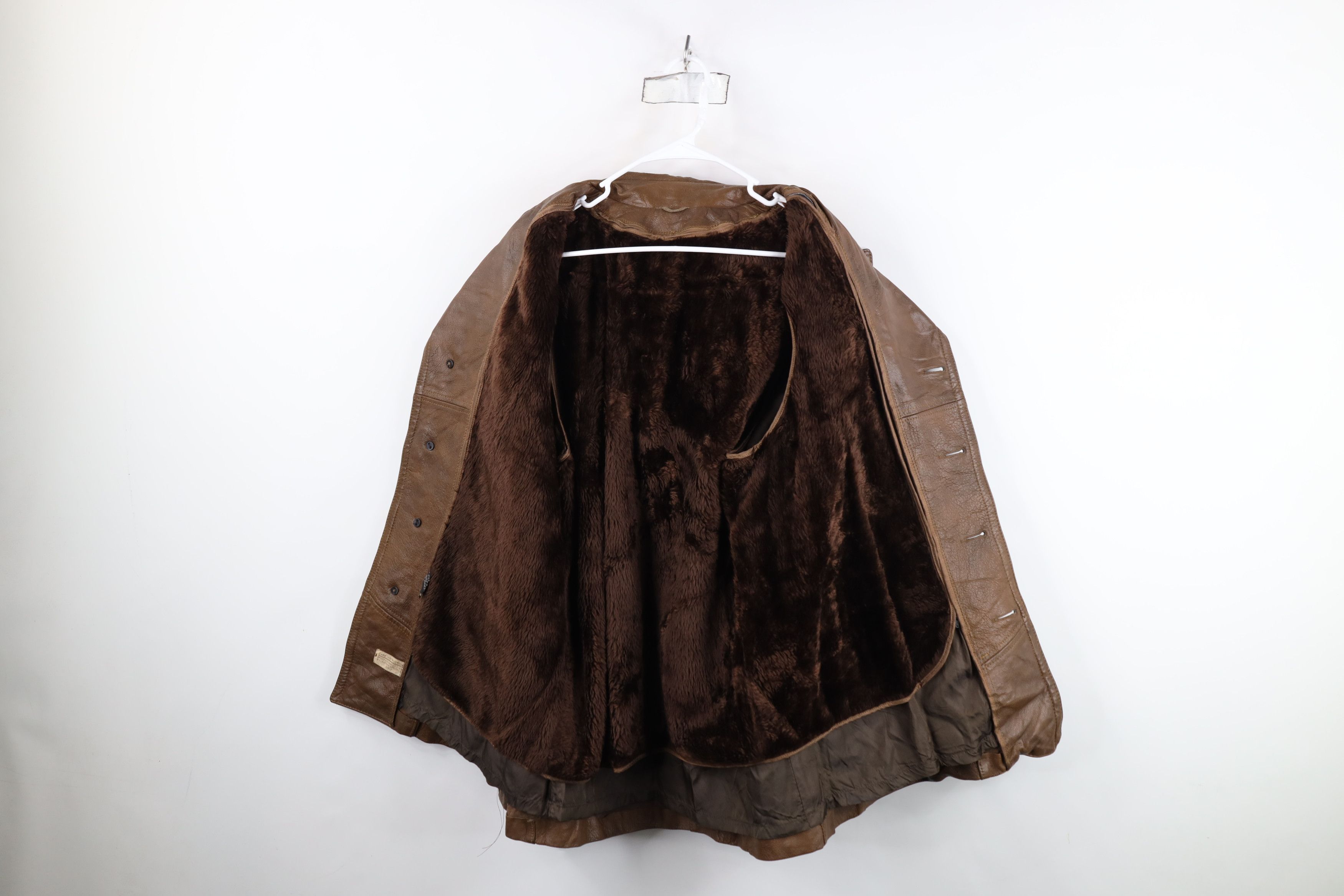 Vintage Vintage 60s Streetwear Leather Collared Rancher Jacket USA Size US L / EU 52-54 / 3 - 9 Thumbnail