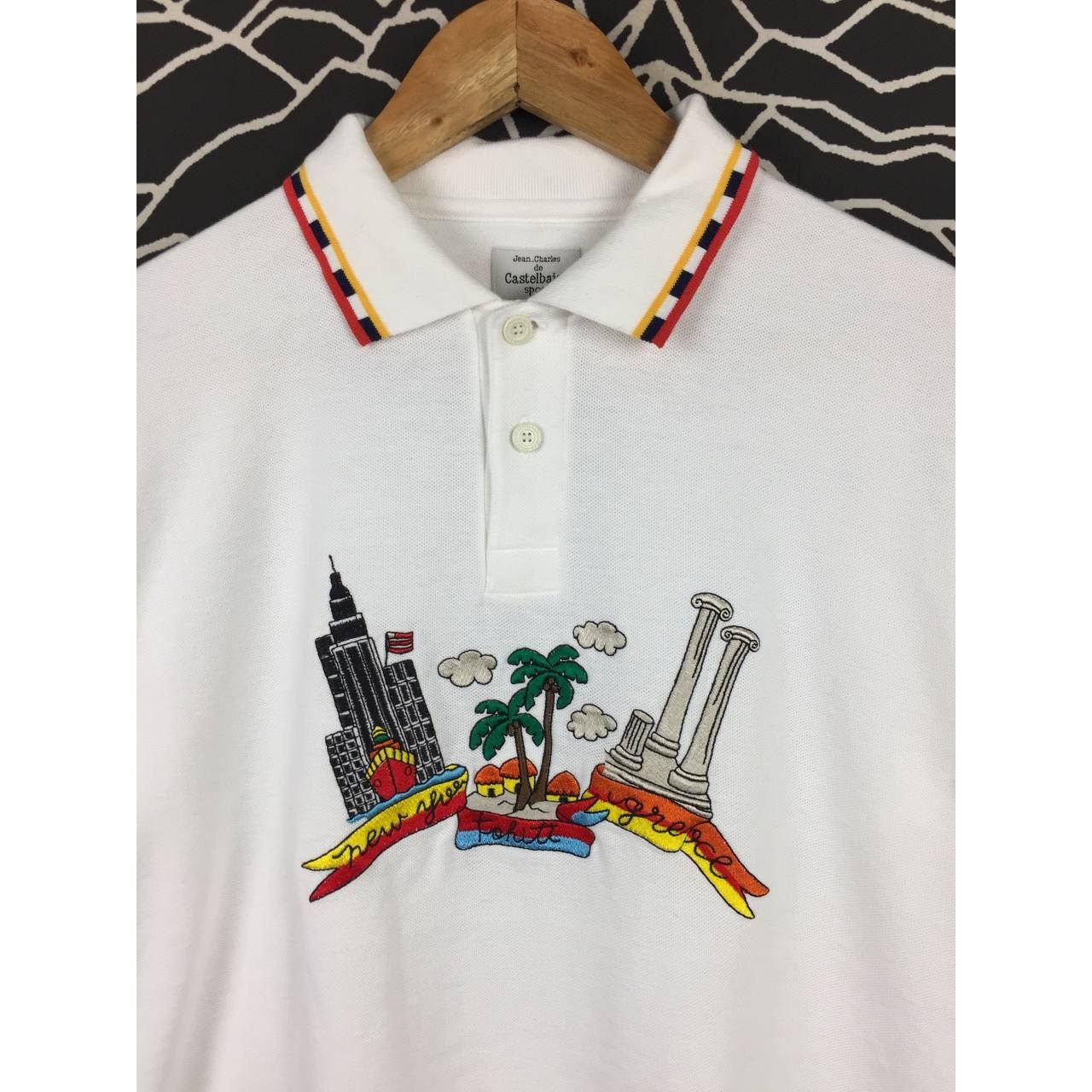 Designer × Jean Charles De Castelbajac × Vintage Jean Charles De Castelbajac Sport Embroidered Logo Polo Tee Size US L / EU 52-54 / 3 - 3 Thumbnail