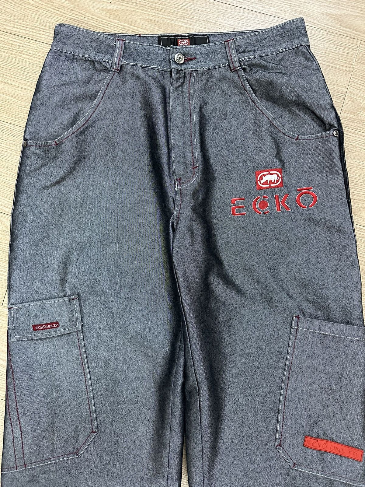 Ecko Unltd. × JNCO × Vintage Rare Vintage Y2K Ecko Unltd Baggy Goth Bondage Jeans Jnco Size US 34 / EU 50 - 3 Thumbnail