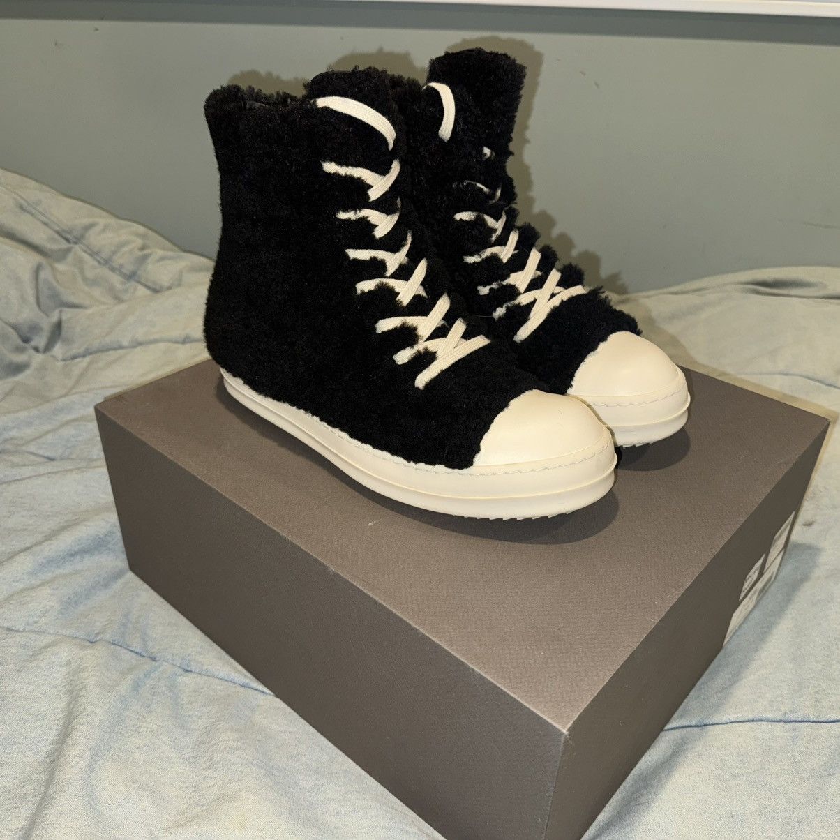 Rick Owens Rick Owens 2022 Shearling Ramones Size US 9 / EU 42 - 1 Thumbnail
