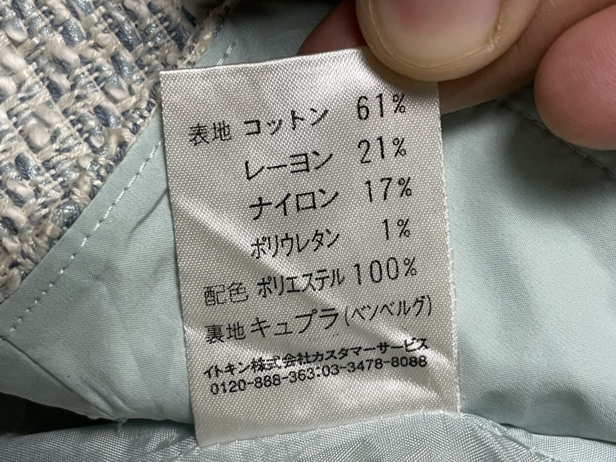 Hiroko Koshino Homme × Japanese Brand × Vintage Hiroko Koshino Tweed Blazer Outerwear (45) Size XS / US 0-2 / IT 36-38 - 7 Thumbnail