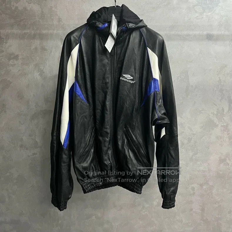 Balenciaga Balenciaga Colorblock Logo Leather Hoodie. Size US XXS / EU 40 - 2 Thumbnail