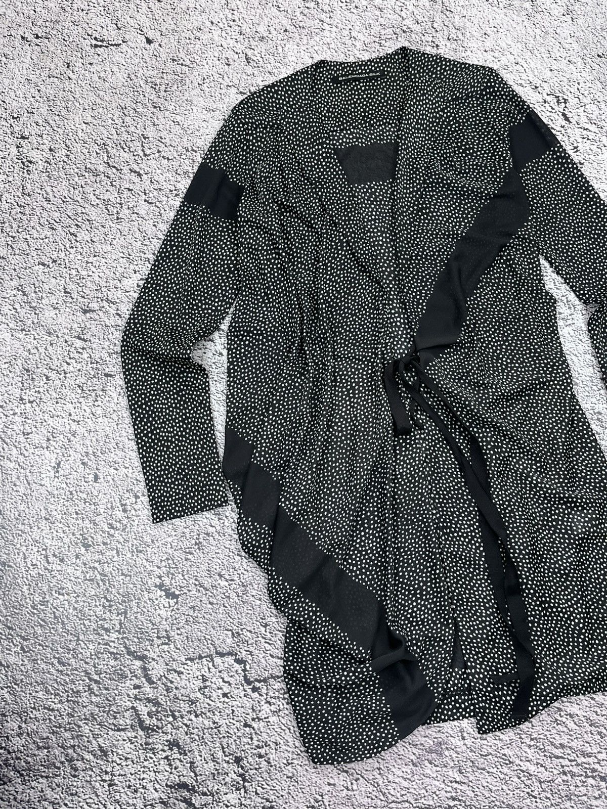 Balenciaga BALENCIAGA SILK ARCHIVE POLKA DOT MESH WRAP DRESS CARDIGAN Size XS / US 0-2 / IT 36-38 - 2 Thumbnail