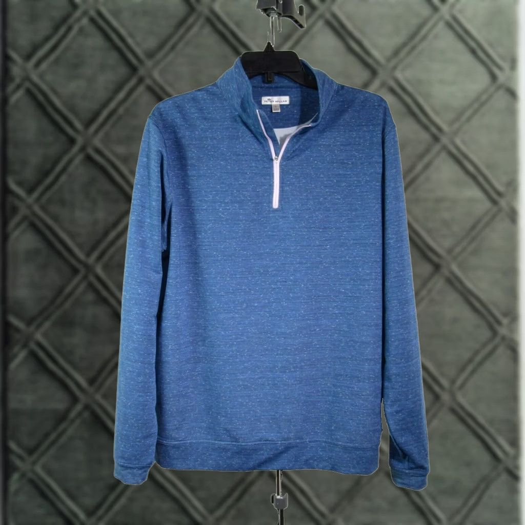 Peter Millar Peter Millar Crown 1/4 Zip Sweater Mens Large Golf Performance Pullover Blue | Pre-Owned Size US L / EU 52-54 / 3 - 1 Thumbnail