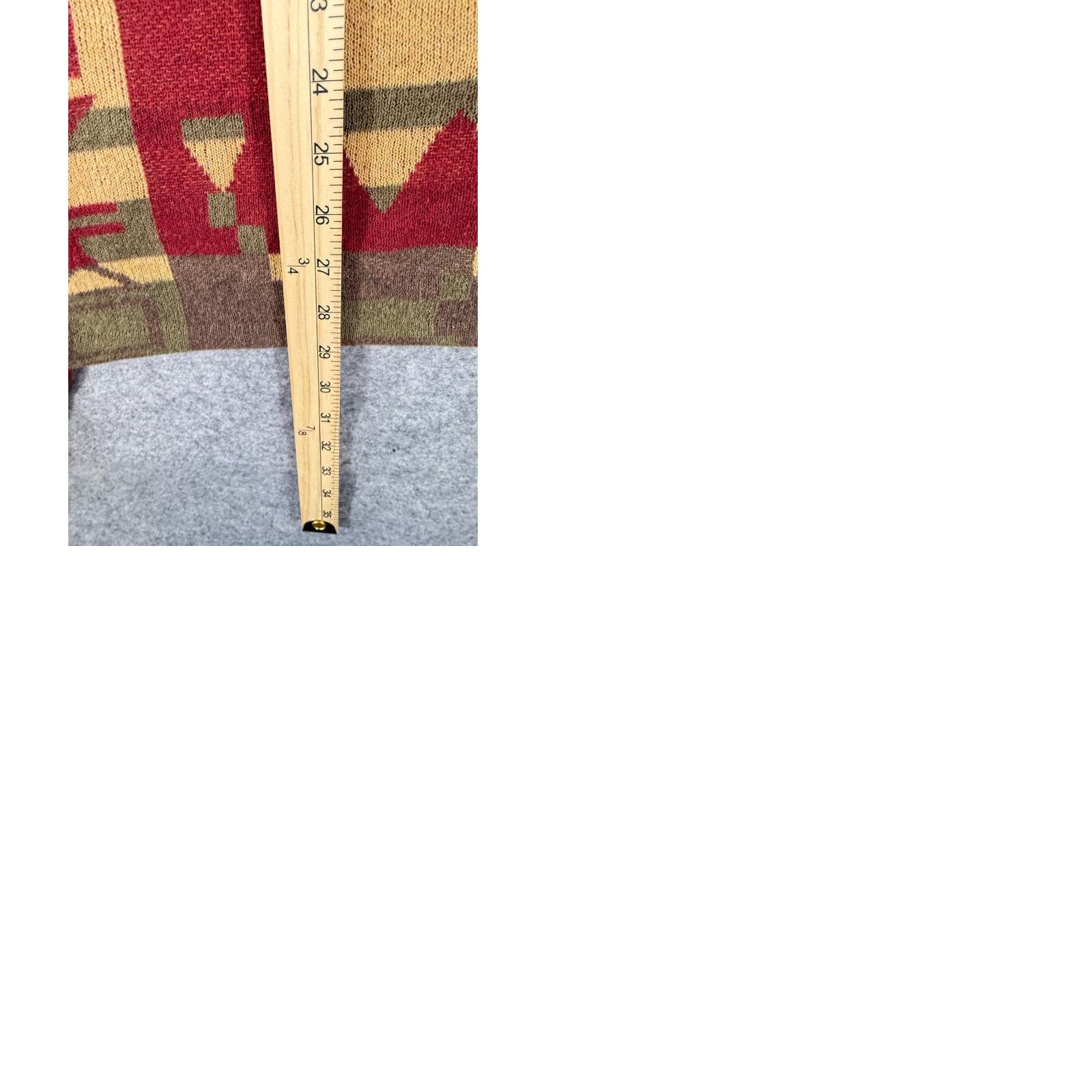 Vintage Tasha Polizzi Sweater Womens S Red Green Aztec Hooded Open Front Cardigan Size S / US 4 / IT 40 - 9 Thumbnail