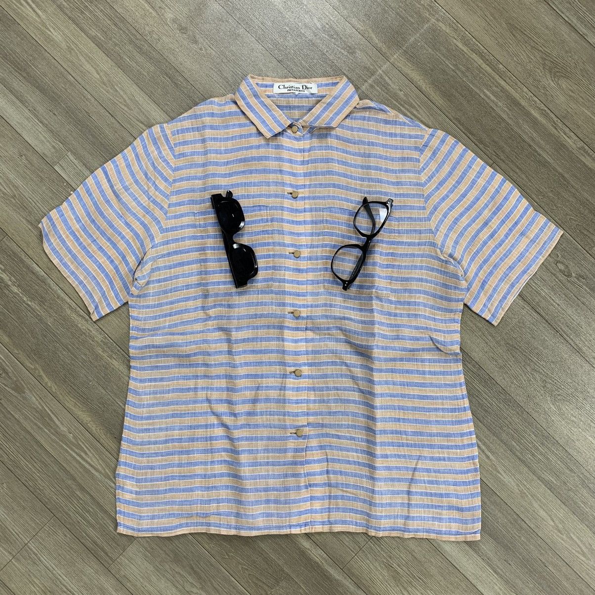 Christian Dior Monsieur Christian Dior Pret-A-Porter Double Pocket Stripe Shirt Size US M / EU 48-50 / 2 - 1 Thumbnail