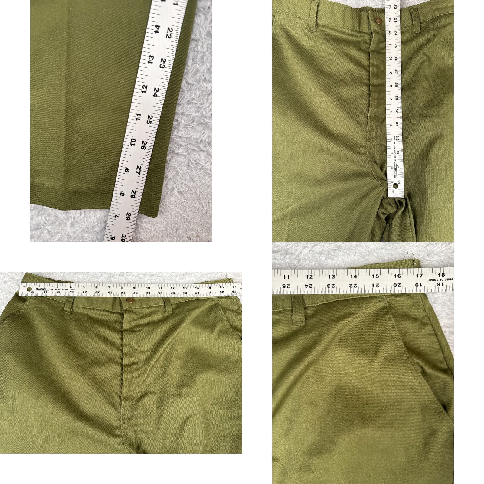 Vintage VINTAGE Boy Scouts Pants 33x29 Green Cotton Blend Twill Elastic Waist Men Adults Size US 33 - 8 Thumbnail