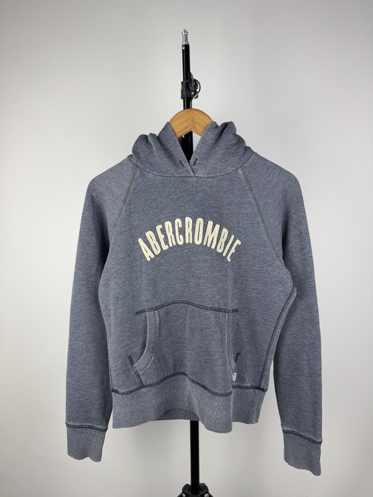 Abercrombie & Fitch Vintage Y2K 00s Abercrombie Blue Hoodie Raglan Fit USA Style Size M / US 6-8 / IT 42-44 - 1 Thumbnail
