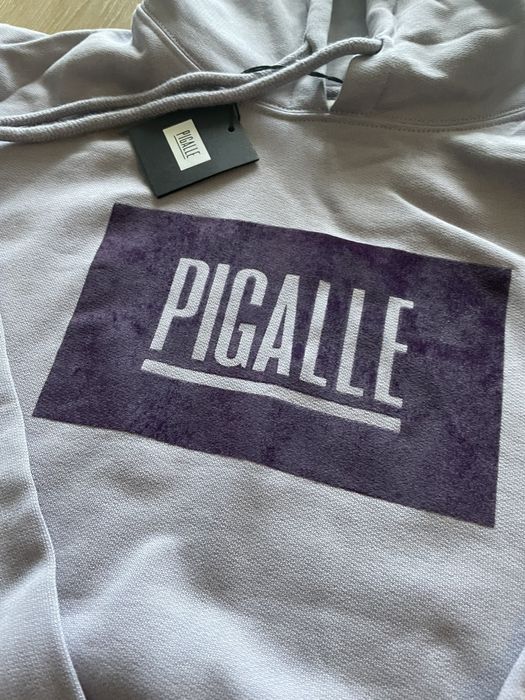 Pigalle Pigalle Paris Box Logo Hoodie Flocked Fleece | Grailed