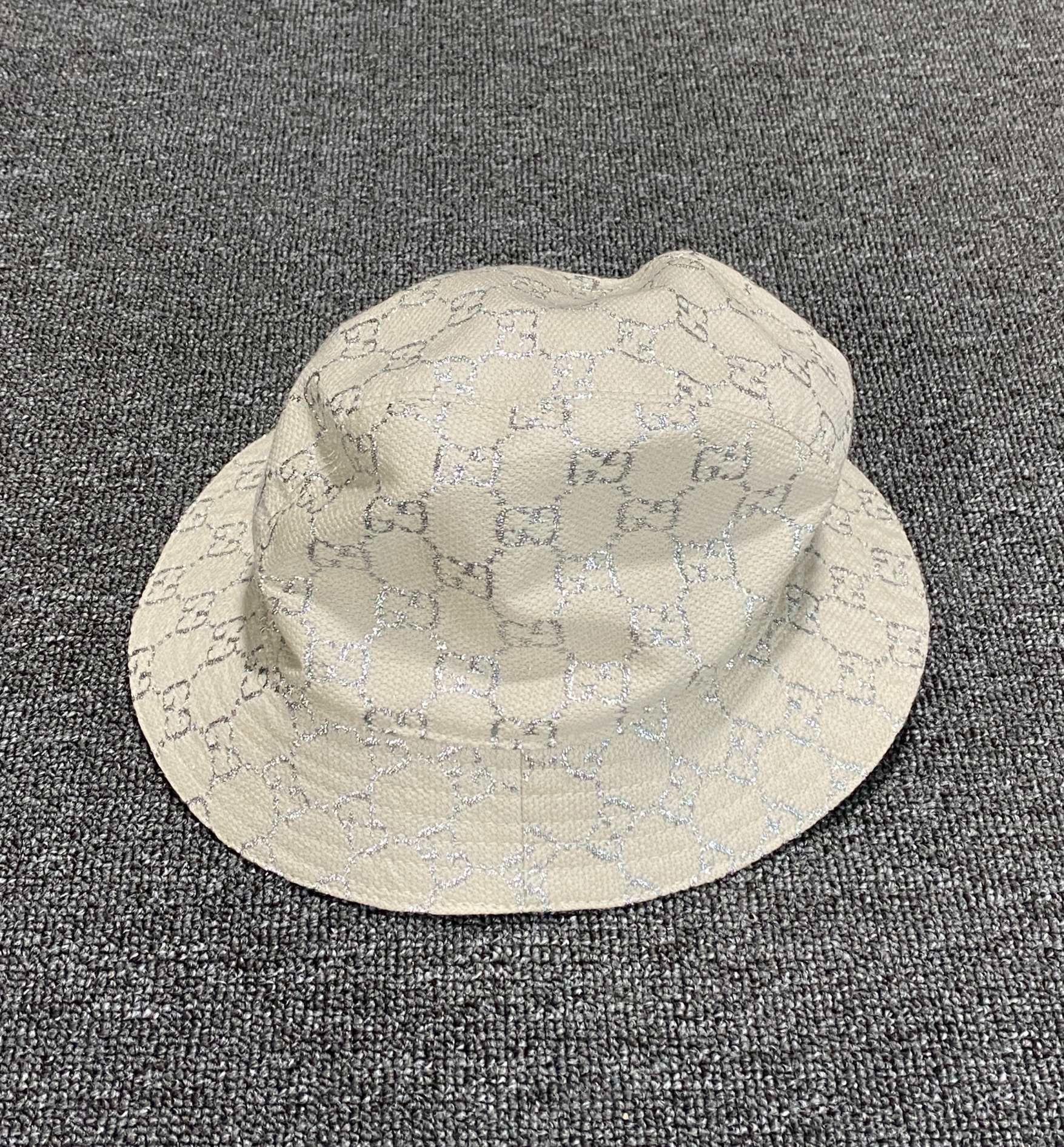 Gucci Gucci silver silk full-printed old flower fisherman's hat 2 Size ONE SIZE - 2 Thumbnail