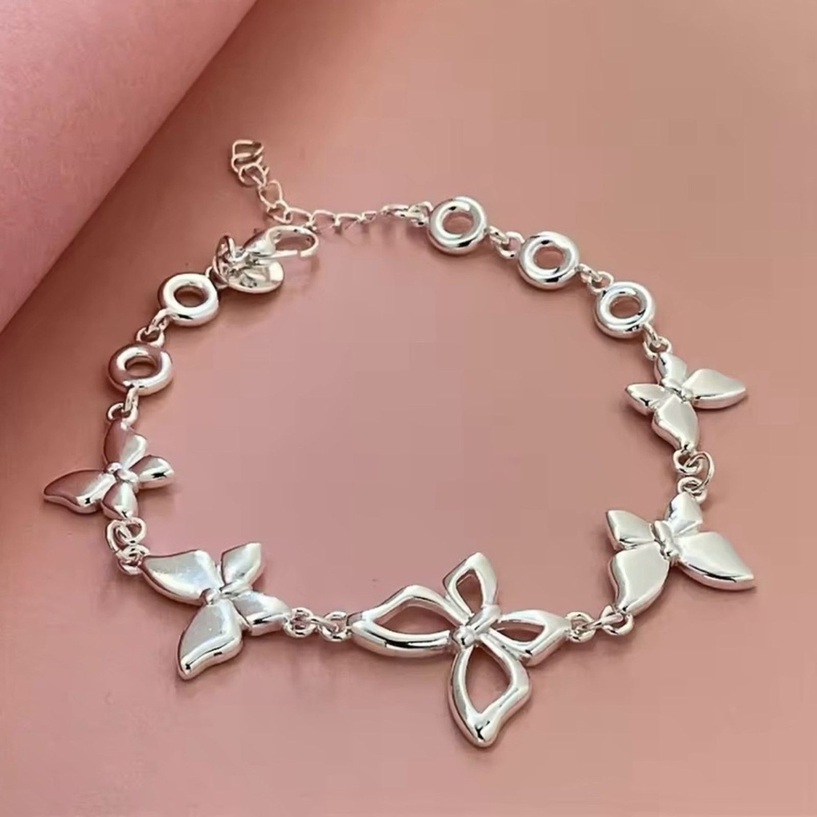 Other Sterling Silver Cute Butterfly Bracelet for Women Size ONE SIZE - 1 Thumbnail