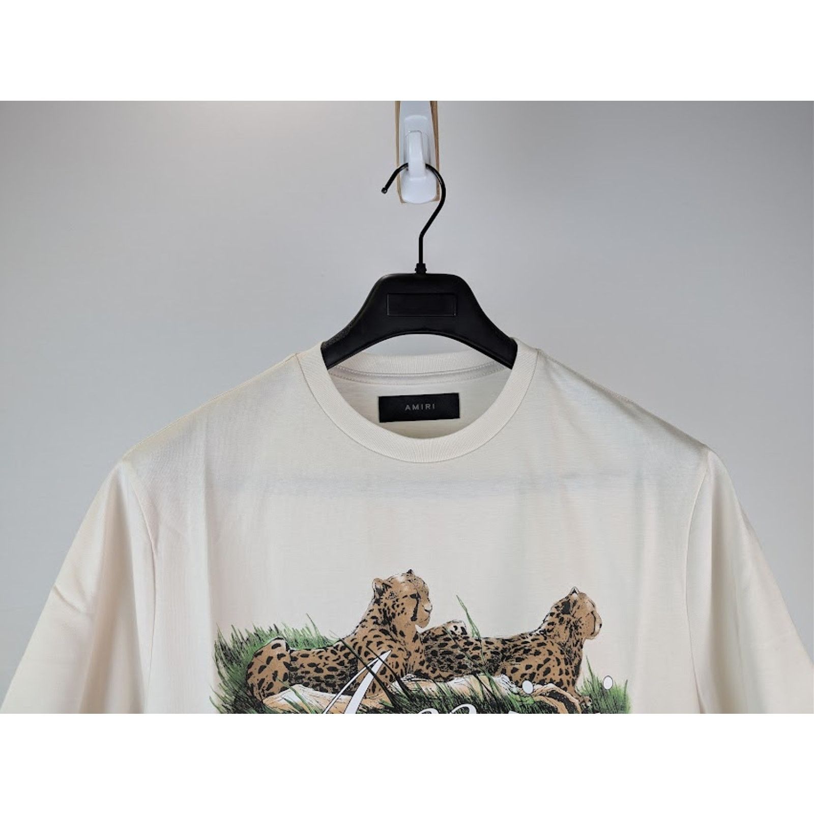 Amiri o1rshd1 Q:2 / Cheetah Logo T-shirt in Alabaster Size US L / EU 52-54 / 3 - 3 Thumbnail