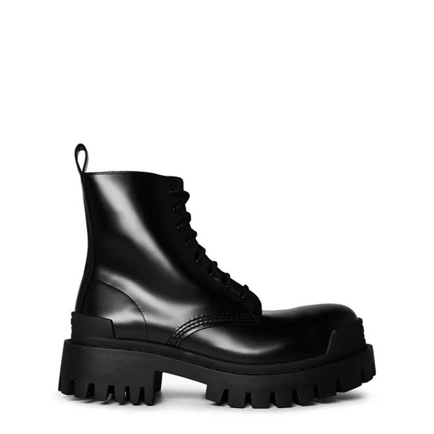 Balenciaga o1g2r1mq0924 Strike Lace Up Boots in Black Size US 6 / IT 36 - 1 Thumbnail