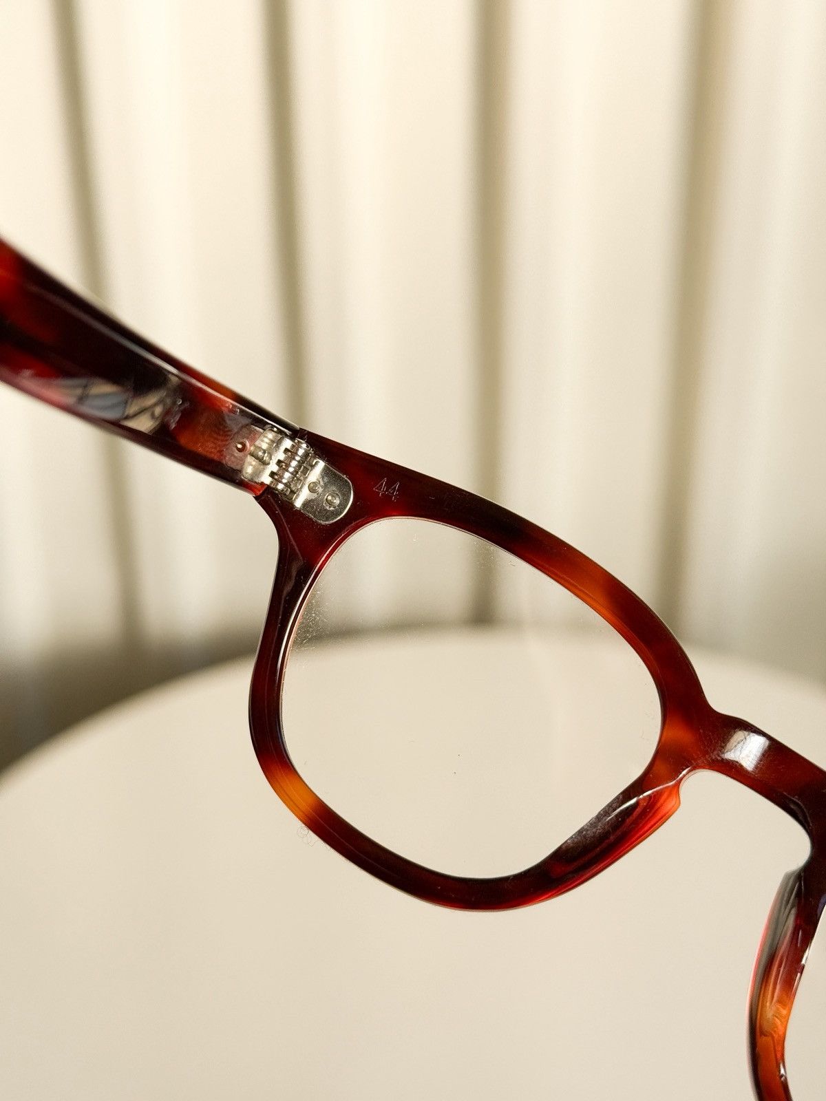 Vintage Vintage Amber Tortoise Eyeglasses Tart Arnel Style 44-22 5¾ Size 44 - 11 Thumbnail