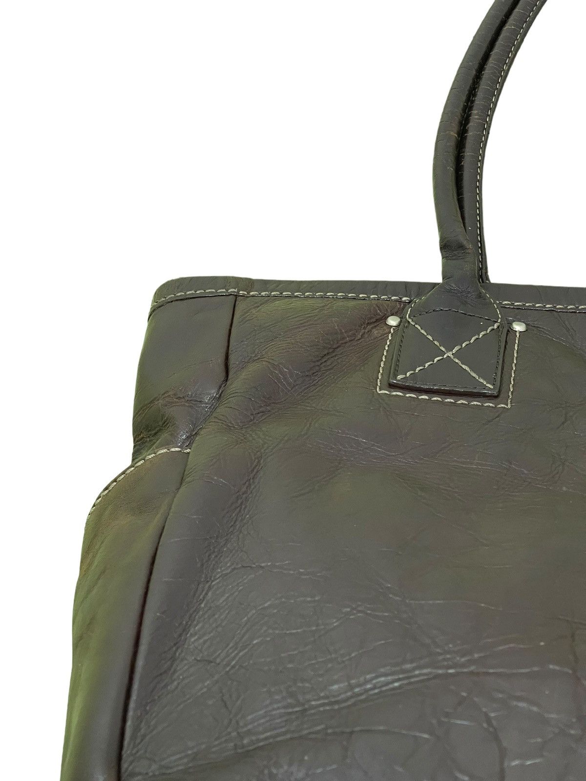 Japanese Brand Full Grain Leather Patina Tsuchiya Kaban Shoulder Bag 3🟩 Size ONE SIZE - 12 Thumbnail