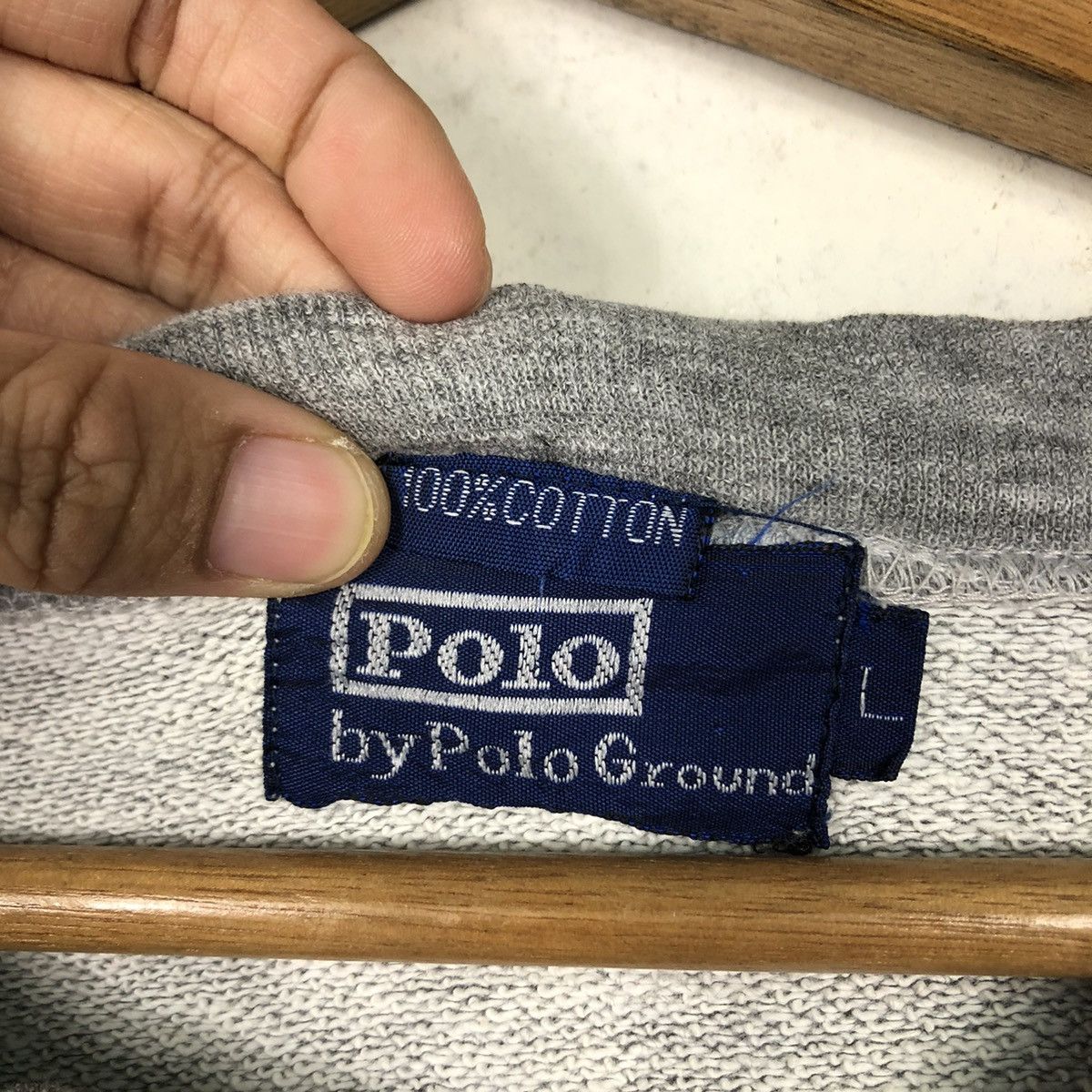 Japanese Brand × Vintage 📌Vintage Polo by Polo Ground Sweatshirt Small Pony Size US L / EU 52-54 / 3 - 14 Thumbnail