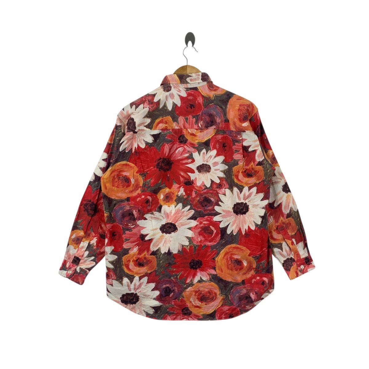 Vintage Vintage 80s BAMBINO FRANCE FLORAL AOP Casual Tee Shirt Top Size L / US 10 / IT 46 - 7 Thumbnail