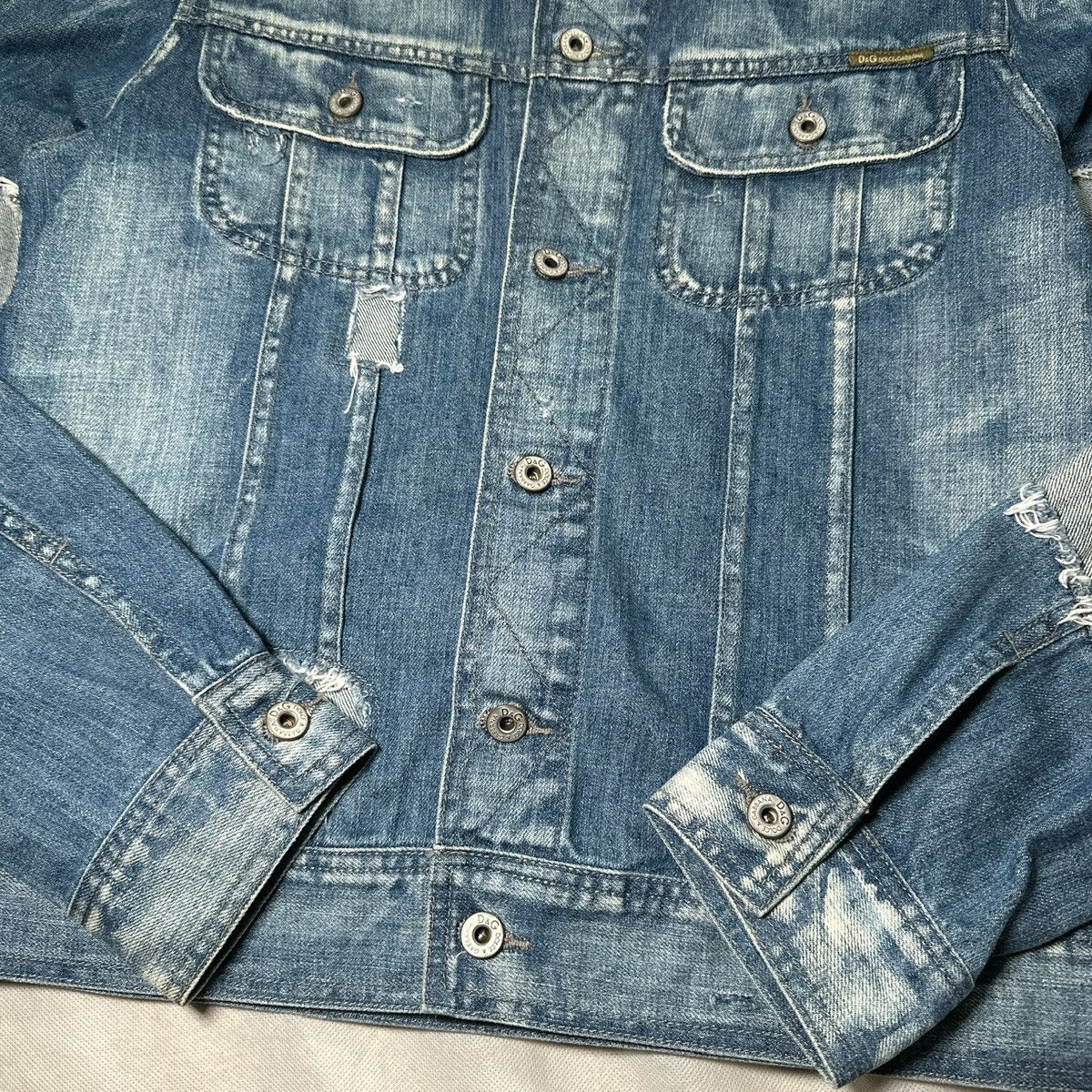Dolce & Gabbana D&G AW2004 Reconstructed Denim Jacket Size US M / EU 48-50 / 2 - 4 Thumbnail