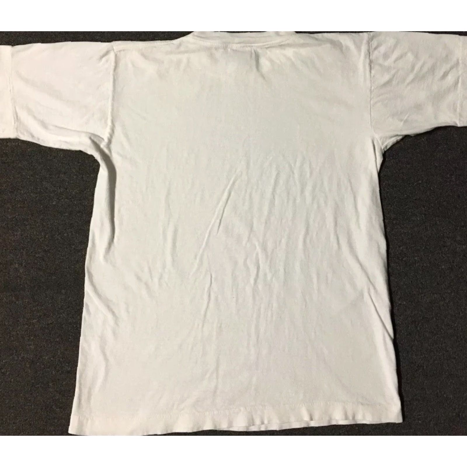 Vintage VINTAGE Shirt S Mens White 90s Grunge Biker Punk Skate Surf Trucker Mechanic Army Single Stitch Short Sleeve Size US S / EU 44-46 / 1 - 5 Thumbnail