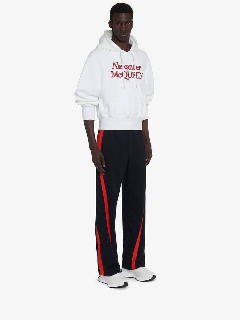 Alexander McQueen o1srvl11e0226 Twisted Stripe Sweatpants & Joggers Black/Red Size US 32 / EU 48 - 3 Thumbnail