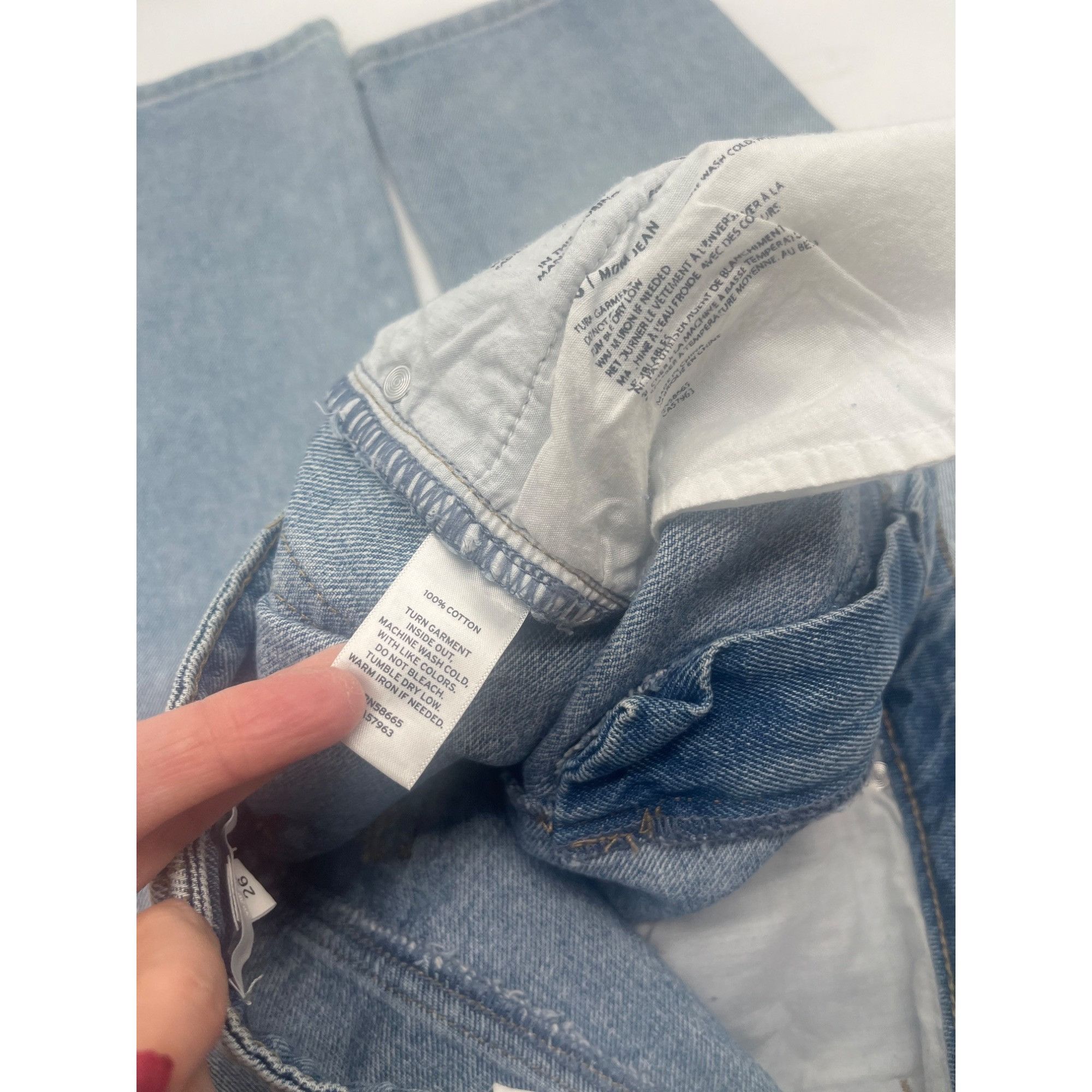 Other Bp Ripped Straight Leg Ankle Jeans In Blue Lt Decon Wash, Sz Size 26" / US 2 / IT 38 - 9 Thumbnail