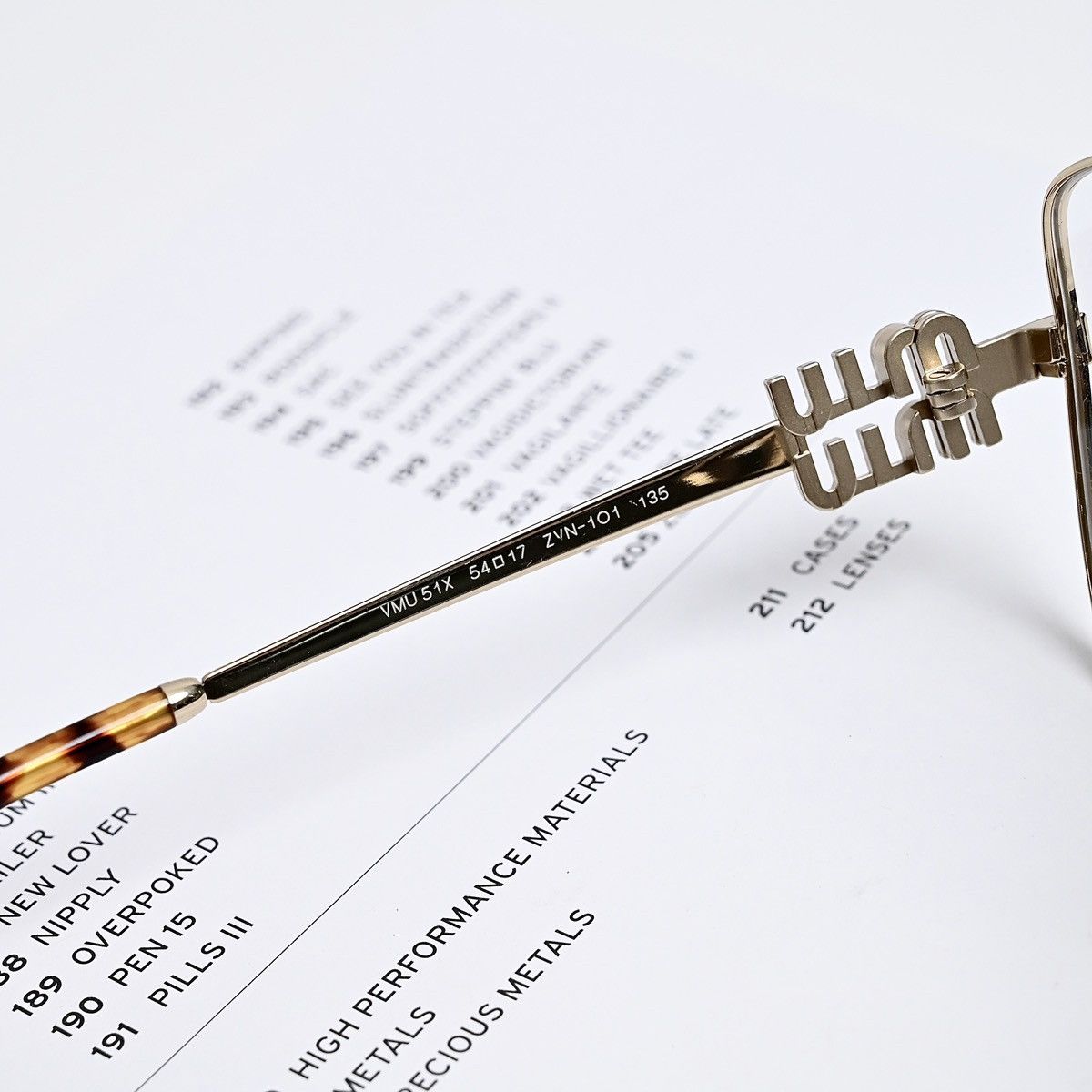 Miu Miu MIU MIU 0MU 51XV GLASSES Size ONE SIZE - 4 Thumbnail