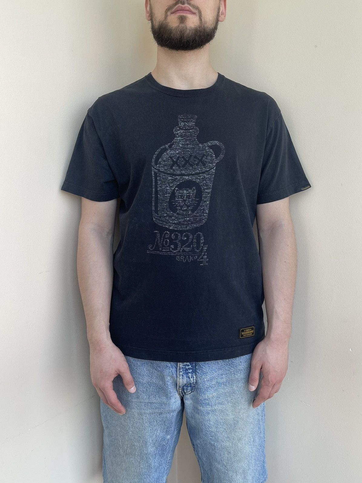 Neighborhood Neighborhood Tokyo Cat Bottle Graphic Print T-Shirt SS 2017 Size US L / EU 52-54 / 3 - 3 Thumbnail