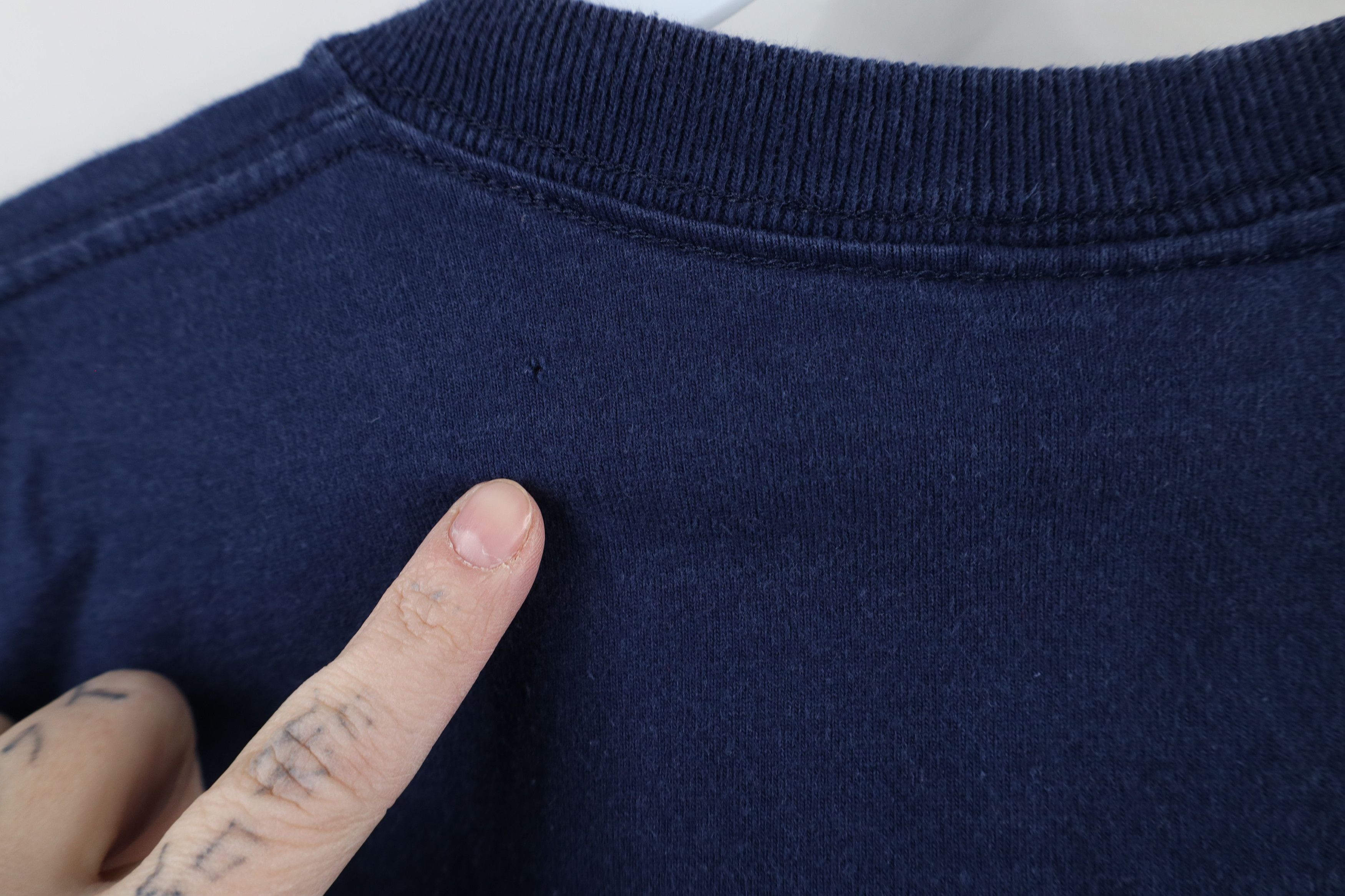 Vintage Vintage 90s Streetwear Heavyweight Cotton T-Shirt Navy Blue Size US XL / EU 56 / 4 - 8 Thumbnail
