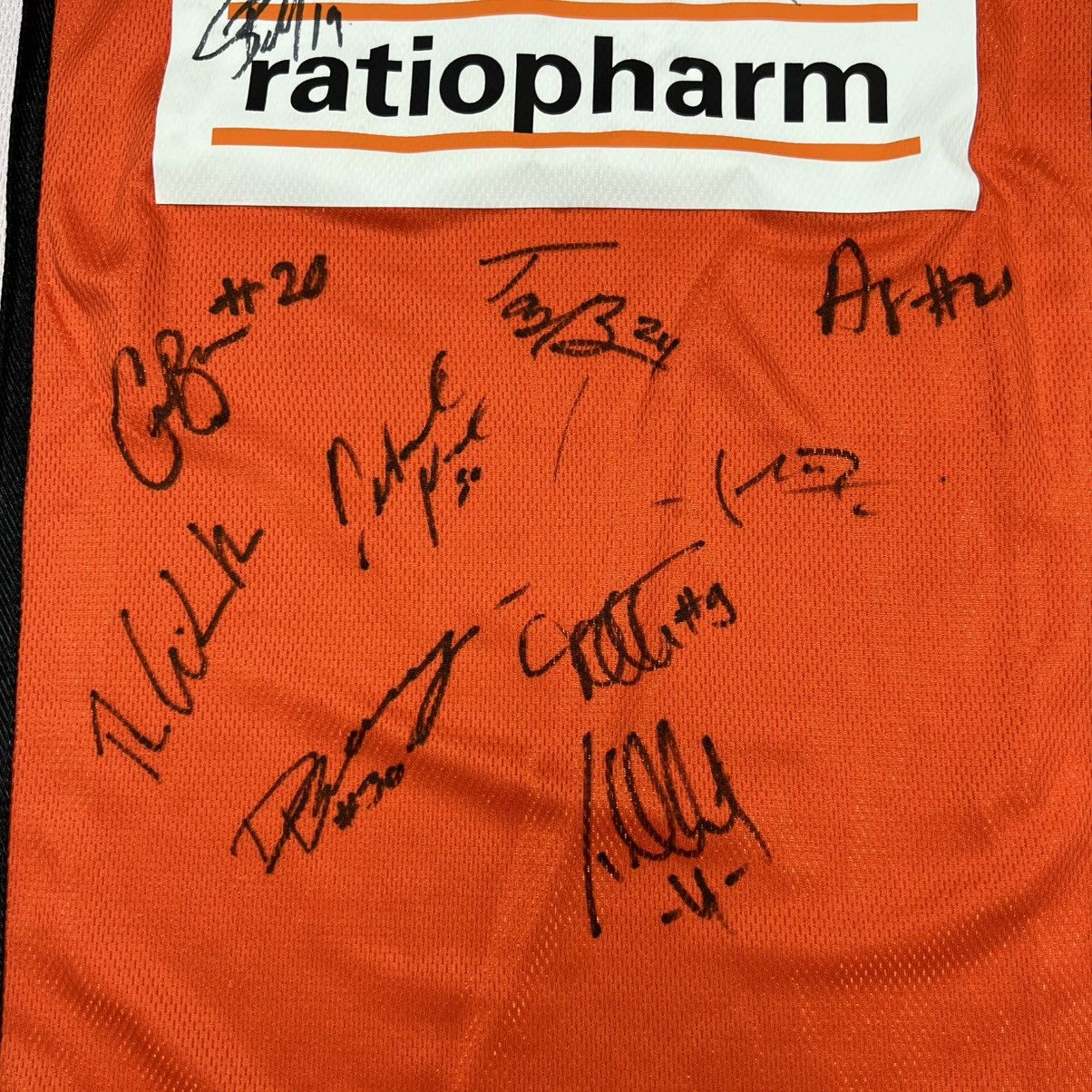 K1X Ratiopharm Ulm Per Gunther Signed Team Basketball Jersey Size US S / EU 44-46 / 1 - 7 Thumbnail