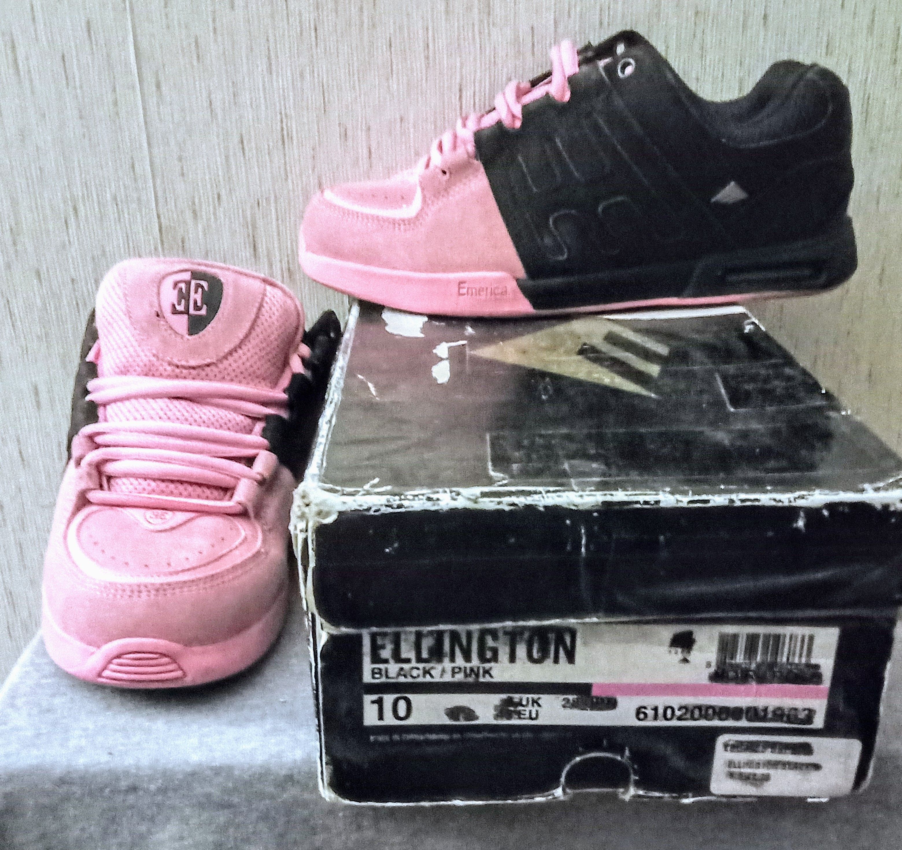 image of Emerica Erik Ellington Double E OG Us 10 Shoes in Black/Pink, Men's