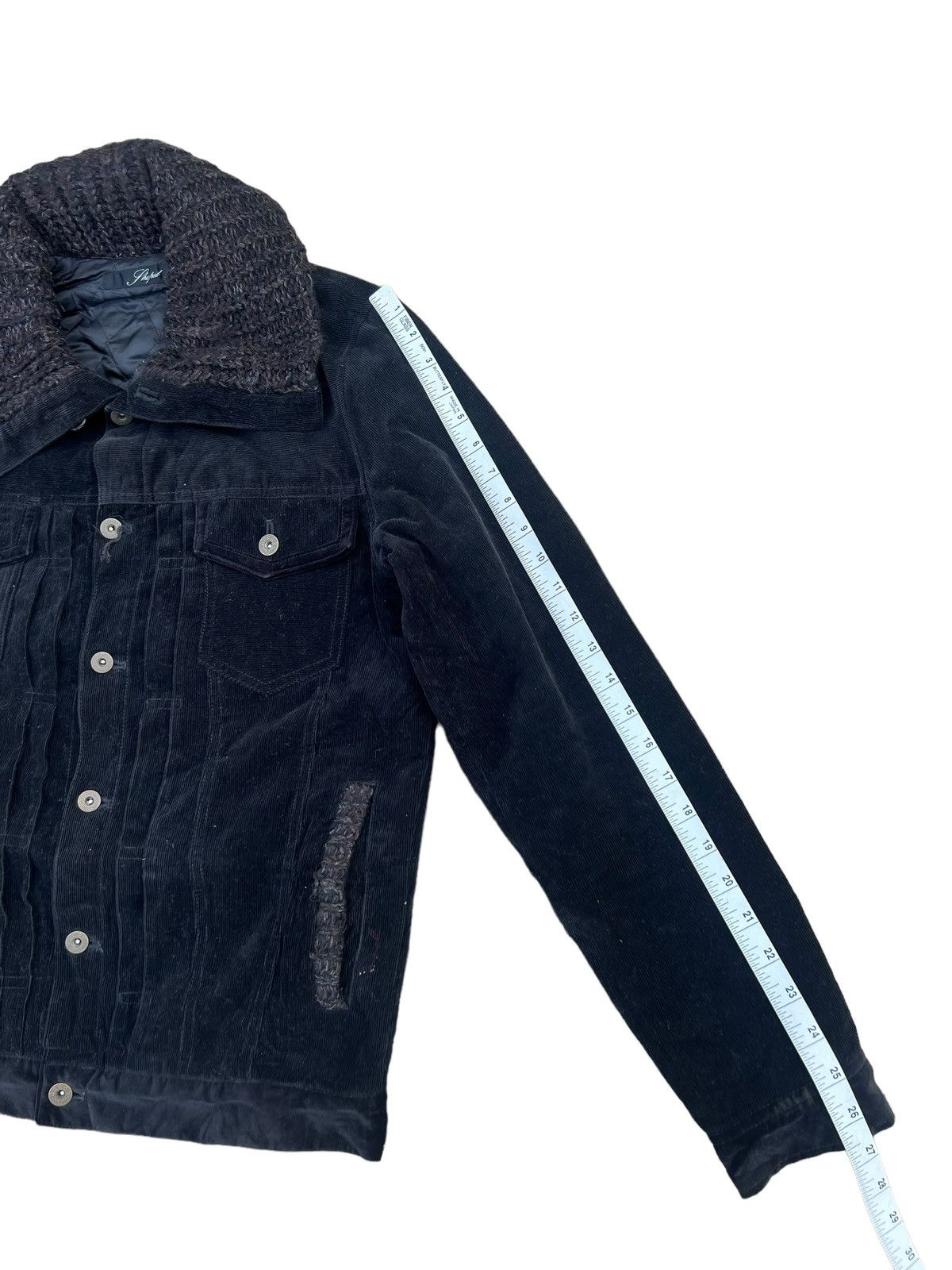 SHAREEF Shapel Japan High Neck Black Corduroy Trucker Jacket Size US M / EU 48-50 / 2 - 4 Thumbnail