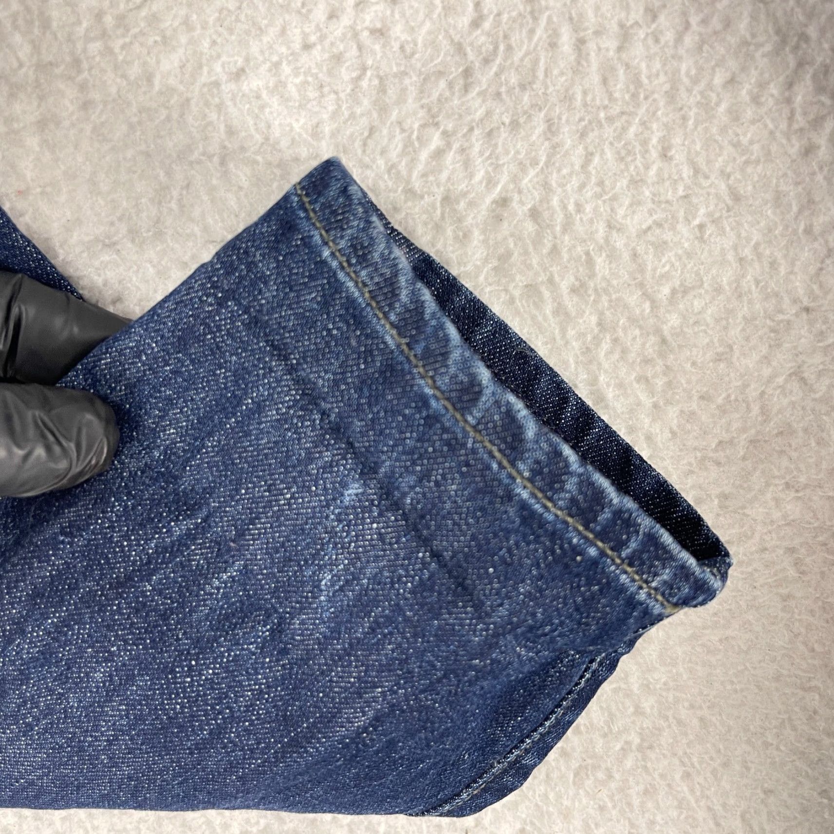 Vince Vince Jeans Womens 25 Blue Denim Mid-Rise Relaxed Rolled 5-Pocket City USA Bohemian Skinny Denim Jeans Women Size 42" / US 20 - 7 Thumbnail