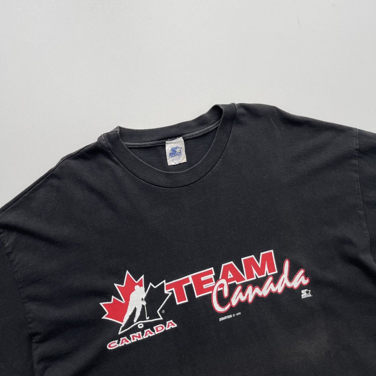 NHL × Starter × Vintage Starter Canada Team NHL 1999 Vintage T-Shirt Black 90’s Rare Size US XL / EU 56 / 4 - 2 Thumbnail