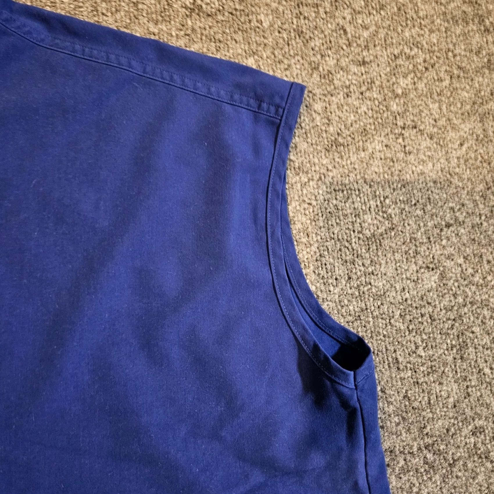 Vintage FIGS Top Womens XXL Blue Rafaela Sleeveless Stretch Pockets Medical Shirt Womens Size XXL / US 16-18 / IT 52-54 - 4 Thumbnail
