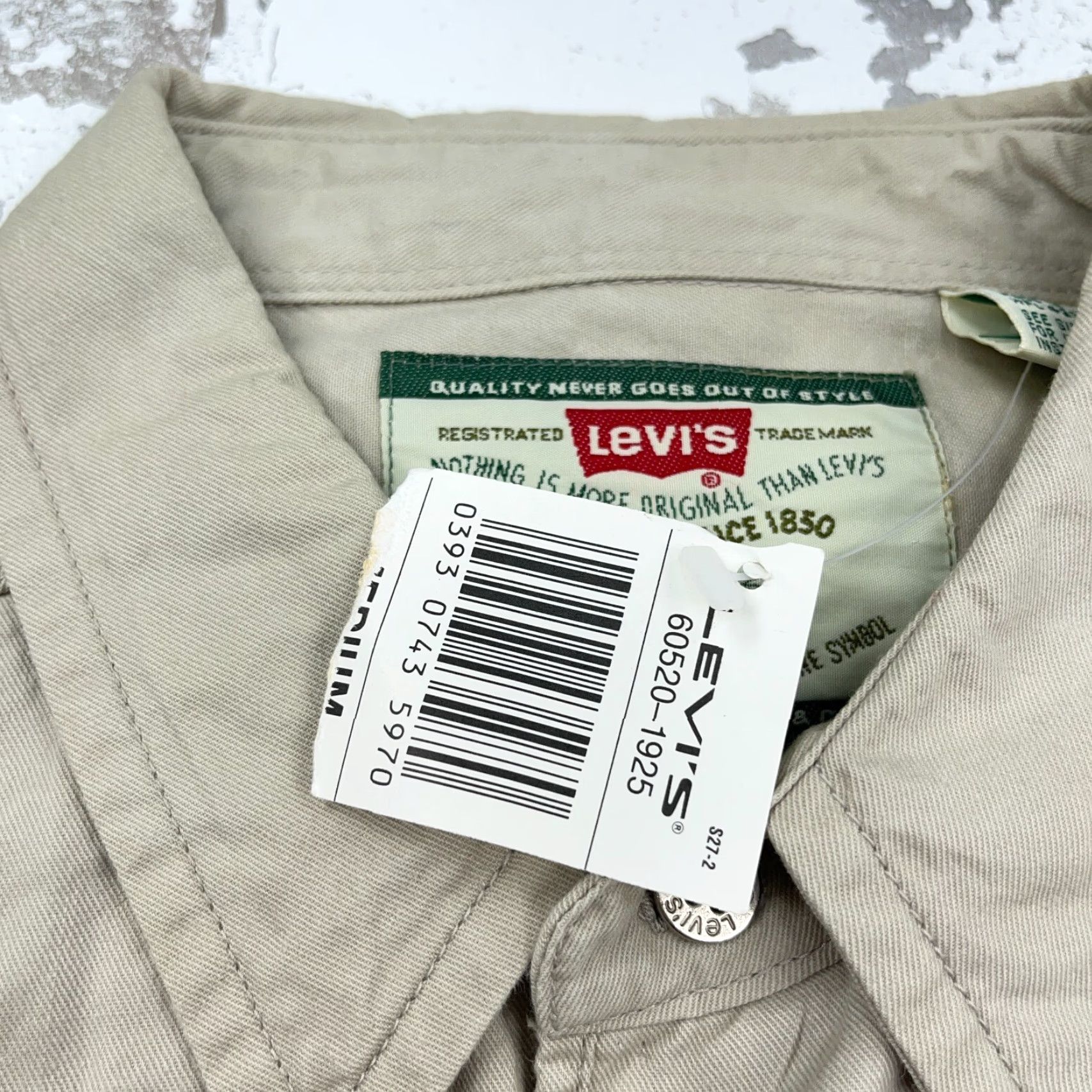 Levi's VINTAGE Levi's Shirt Men M Tan Beige Denim Button-Up Western Cowboy | Levi's Shirt Men M Tan Beige Denim Button-Up Western Cowboy Size US M / EU 48-50 / 2 - 3 Thumbnail