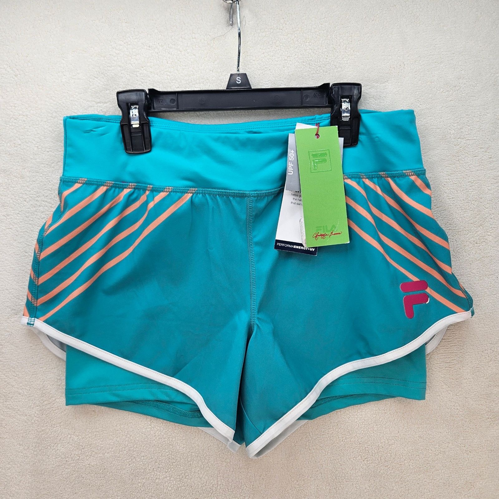 Fila FILA X BEVANS WOMEN'S SMALL TEAL TENNIS SHORTS UPF 50+ NWT Size 28" / US 6 / IT 42 - 1 Thumbnail