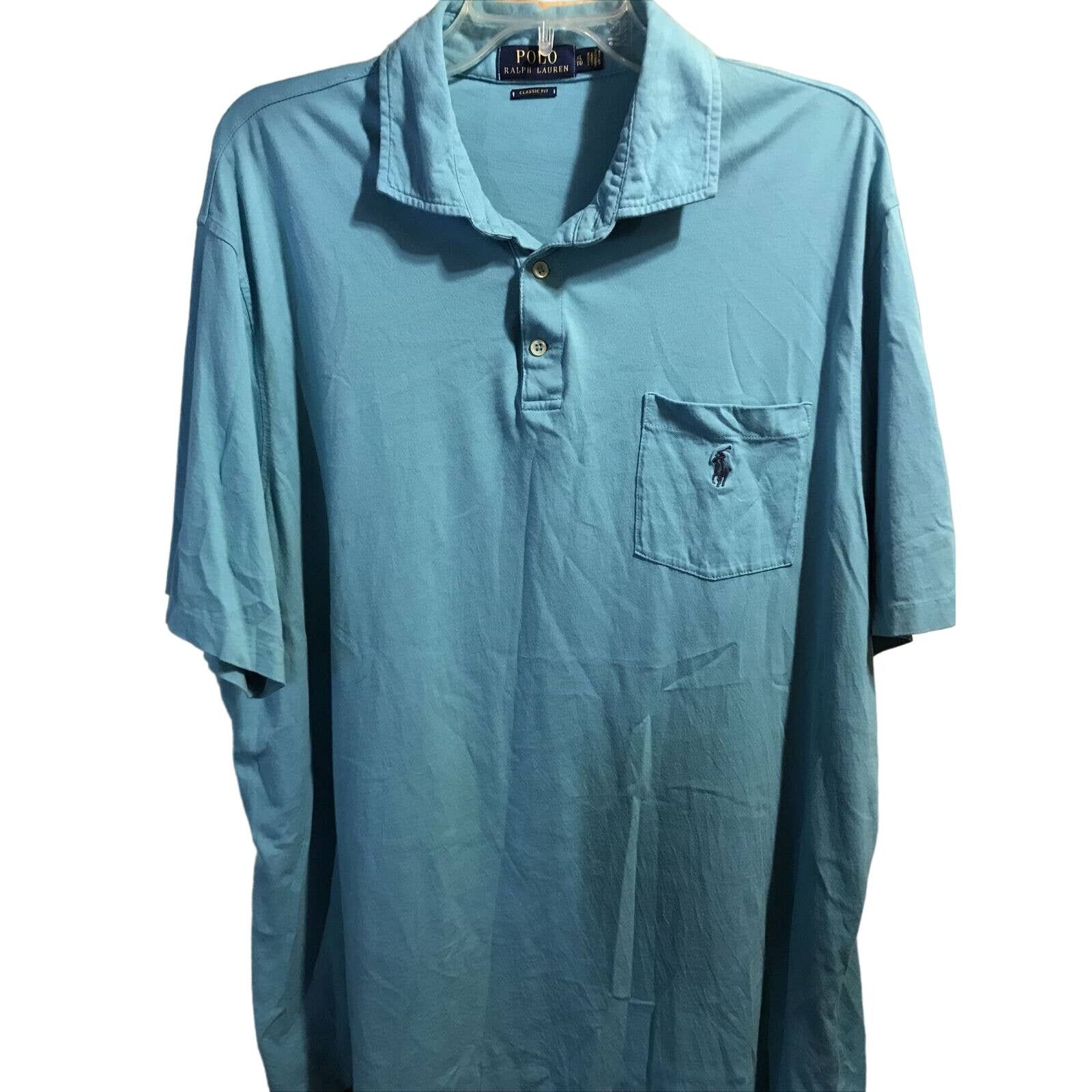 Polo Ralph Lauren Ralph Lauren Polo Men XL Blue Classic 1/4 Button Cotton Polo Size US XL / EU 56 / 4 - 1 Thumbnail