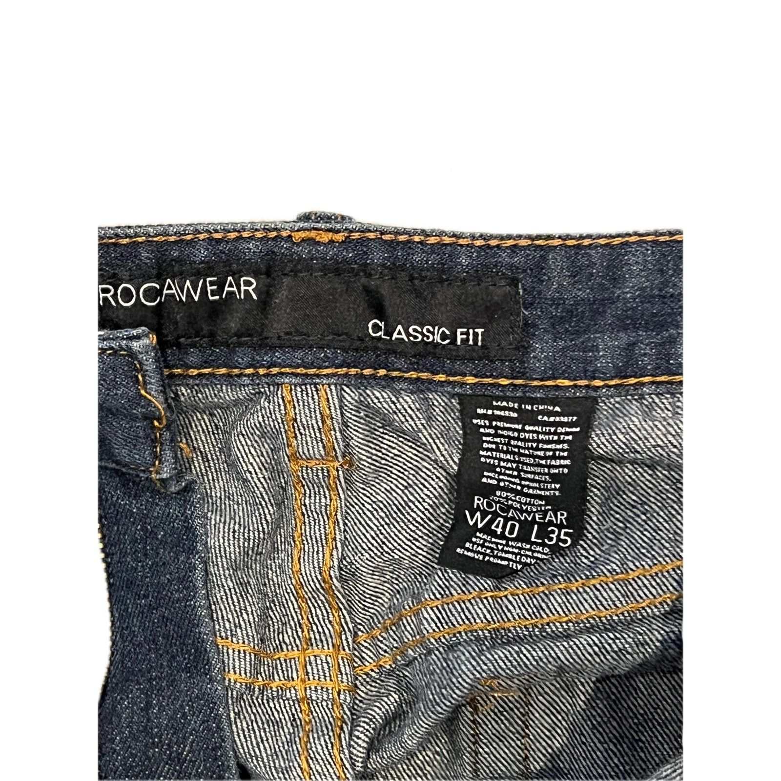 Rocawear Rocawear Classic Fit Blue Jeans Mens 40x35 Size US 40 / EU 56 - 3 Thumbnail