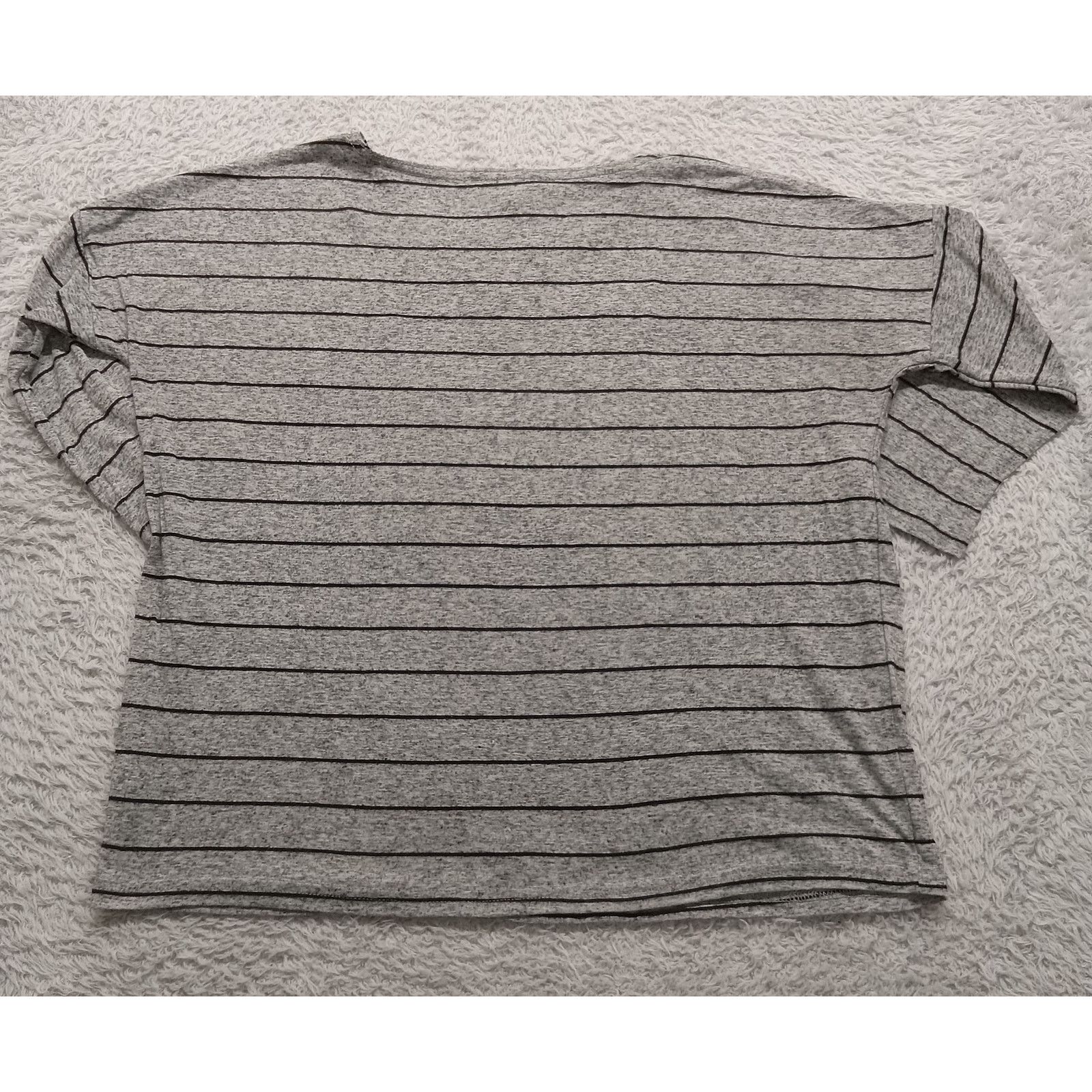 & Other Stories Forever 21 Top S Women's 3/4 Sleeve Blouse Gray Pullover Size S / US 4 / IT 40 - 2 Thumbnail
