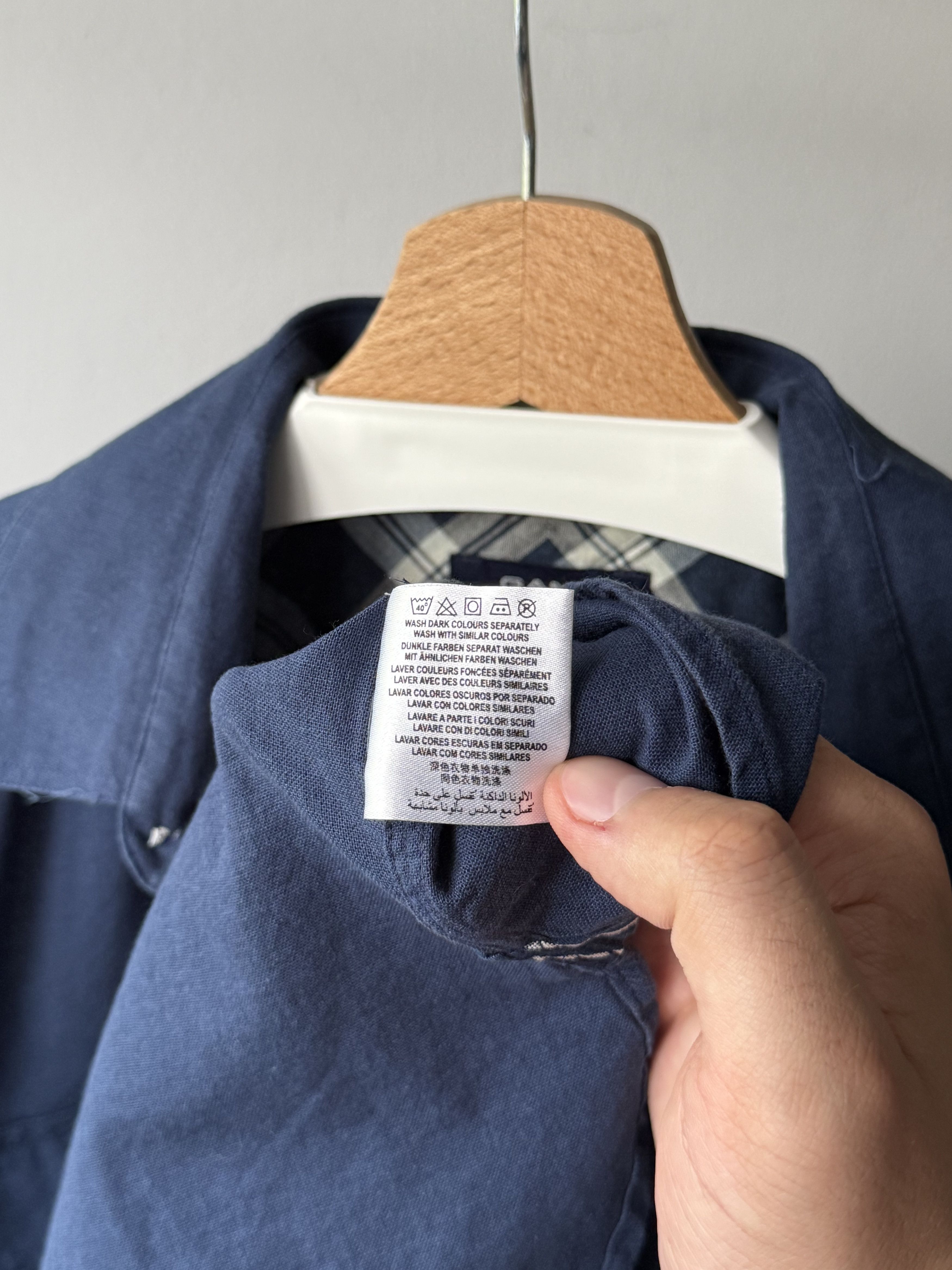 Gant Gant Patchwork Casual Fit Navy Blue Twill Long Sleeve Shirt Size US M / EU 48-50 / 2 - 20 Thumbnail