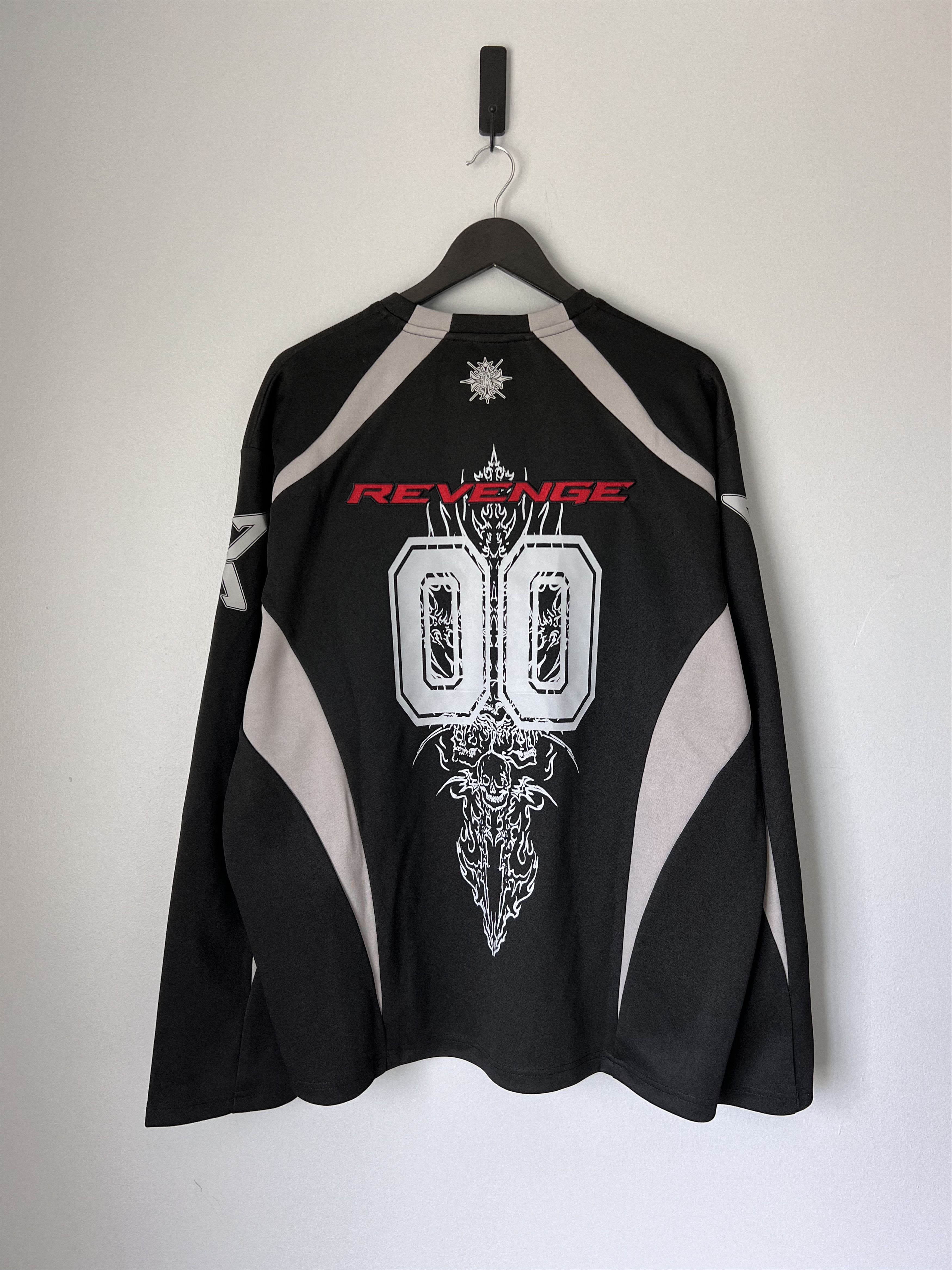Revenge Revenge Double R Moto Jersey in Black Size US XXL / EU 58 / 5 - 5 Thumbnail