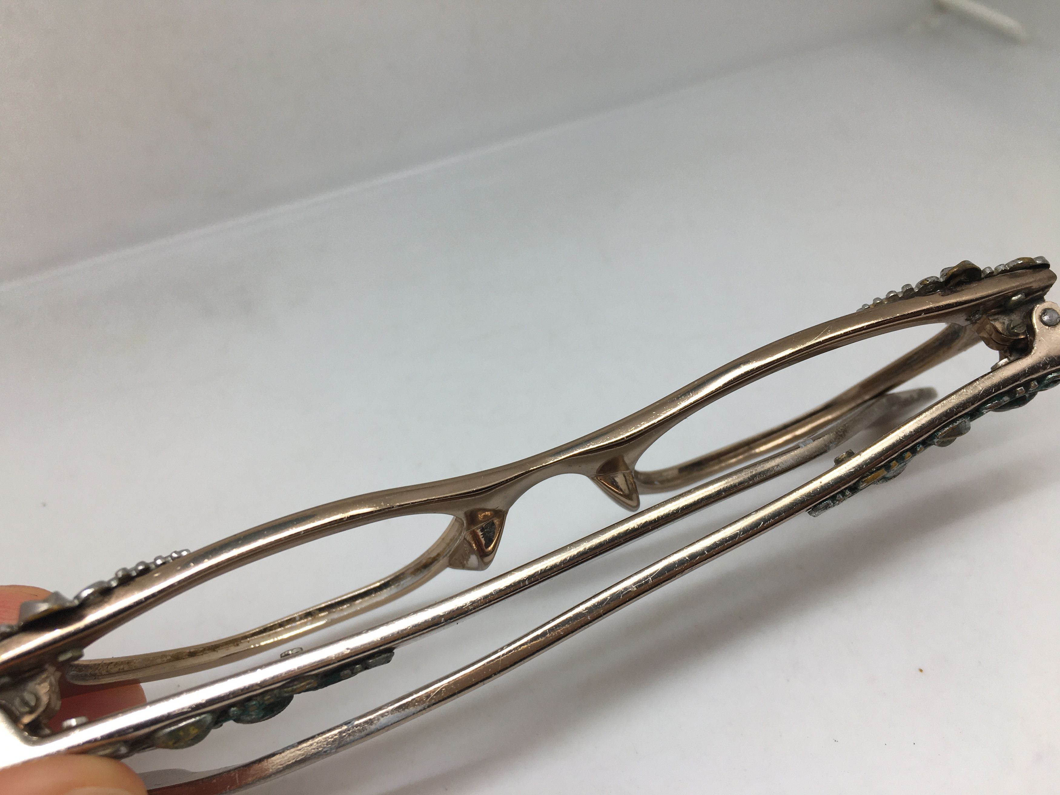 Vintage Vintage 50s TURA Woman Aluminum Brown Cateye Eyeglasses Size ONE SIZE - 10 Thumbnail